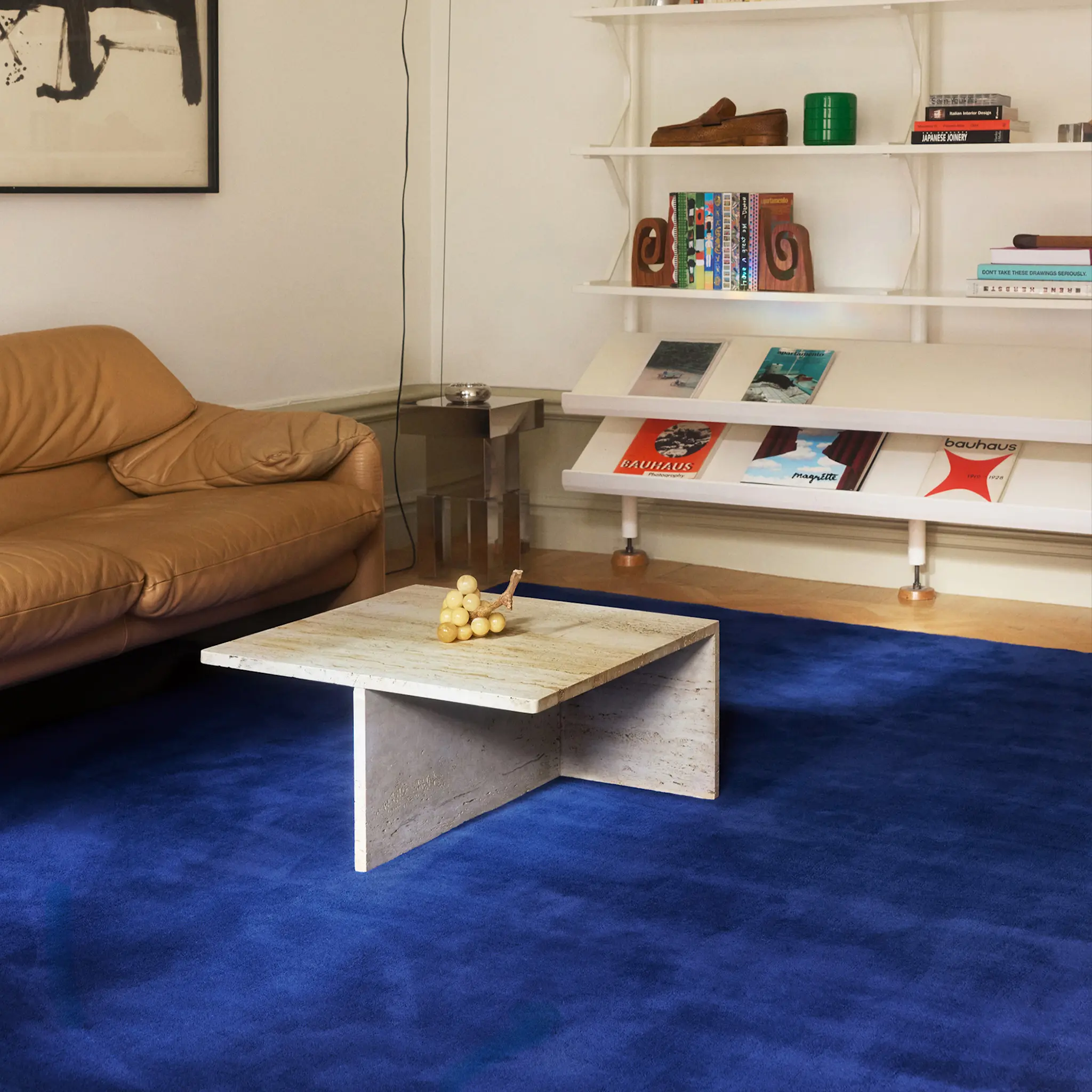 Solid Wool Blue Foncé ullteppe