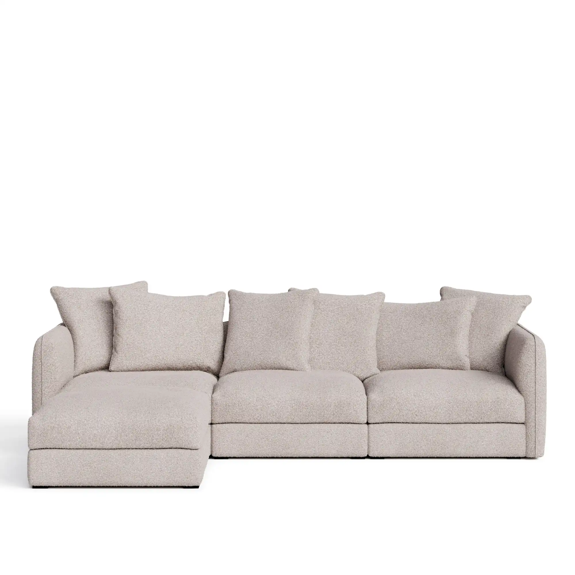 Pavarotti 3-Seater with Ottoman – Ascot Beige