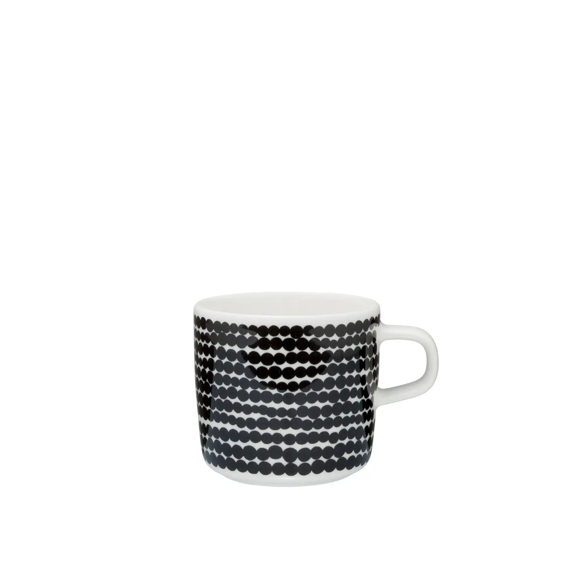 Siirtolapuutarha Coffee Cup  20 cl White, Black/Räsymatto