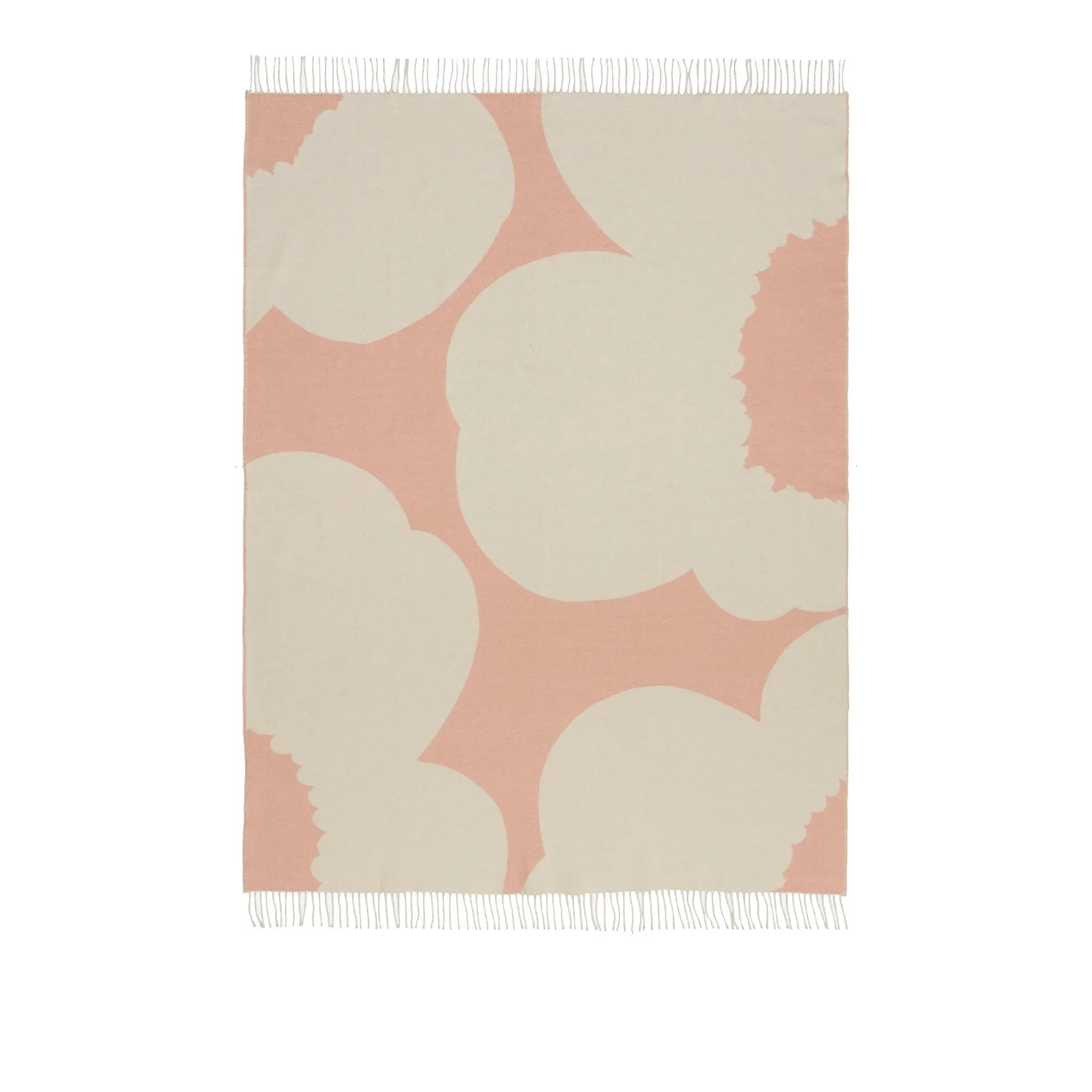 Unikko jacquard pläd 130x180 pink
