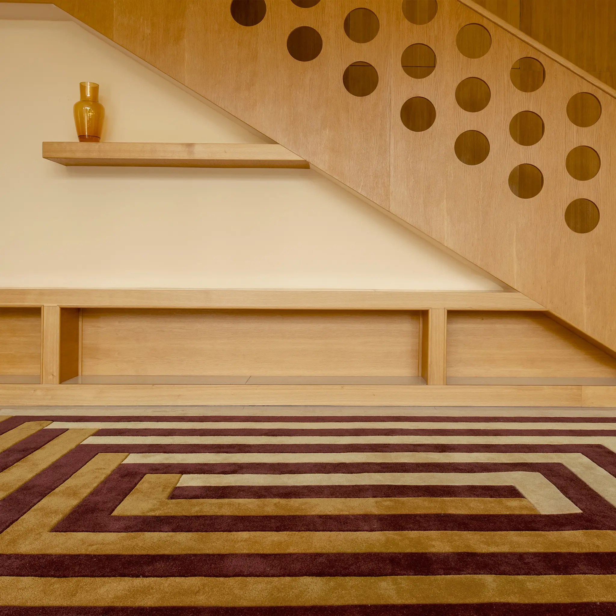 Teklan Labyrinth Mulberry Sand ullteppe