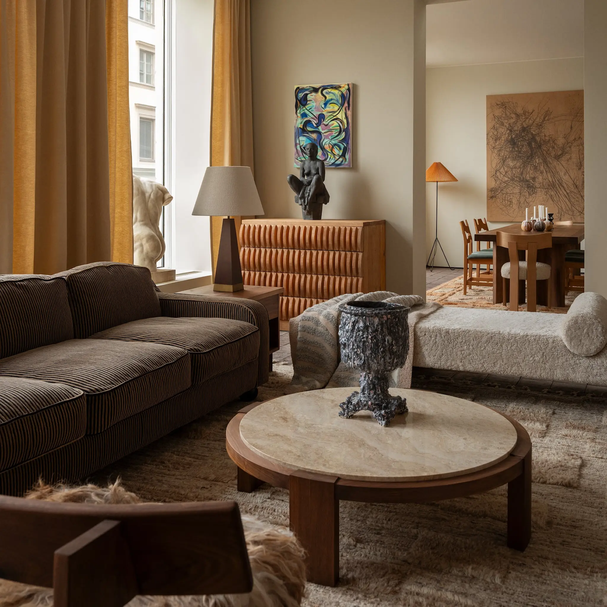 Dean sofabord travertine
