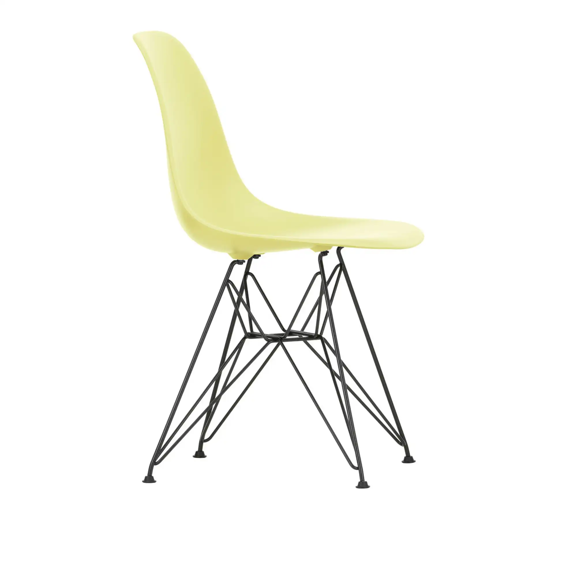 Eames RE Plastic Chair DSR 92 Citron Basic Dark Base