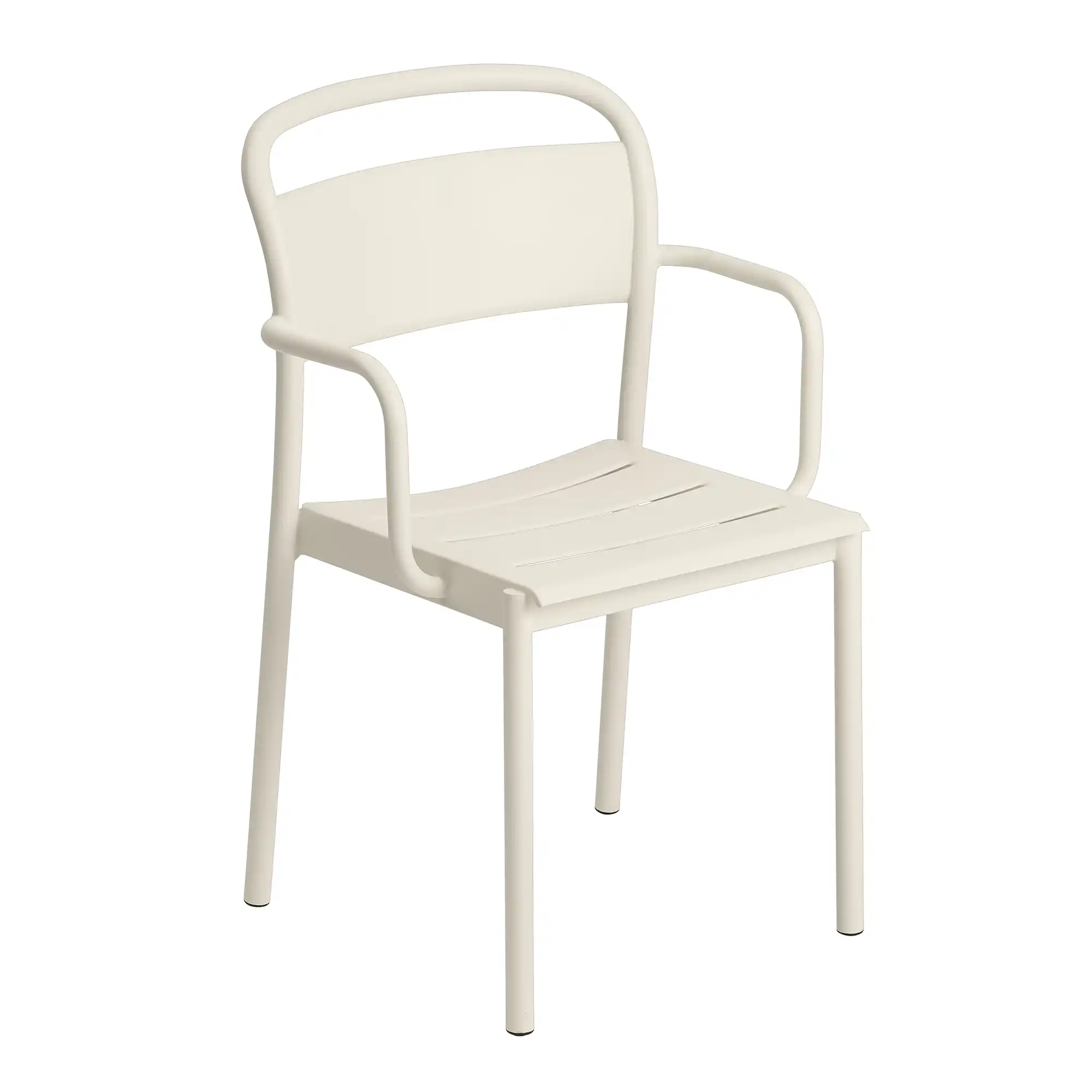 Linear Steel Armchair Off White