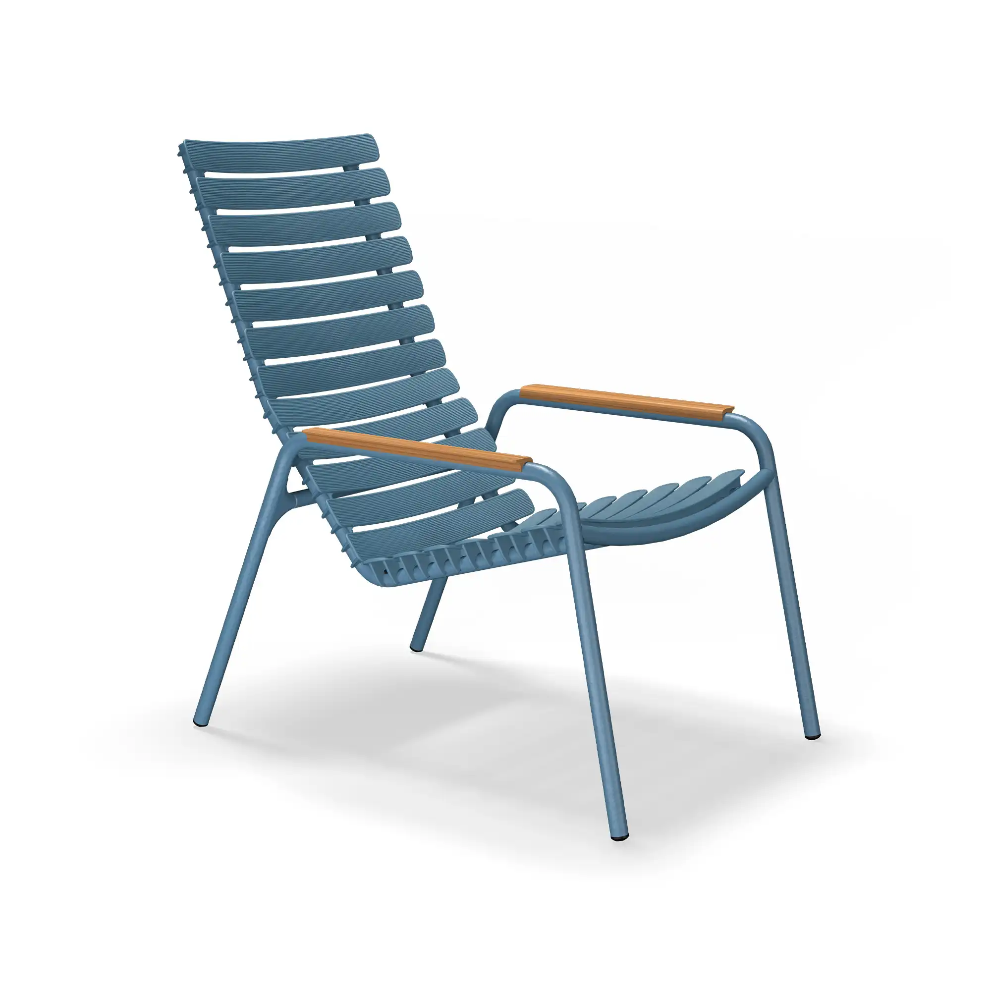 ReCLIPS Lounge Chair Bamboo Armrest - Sky Blue