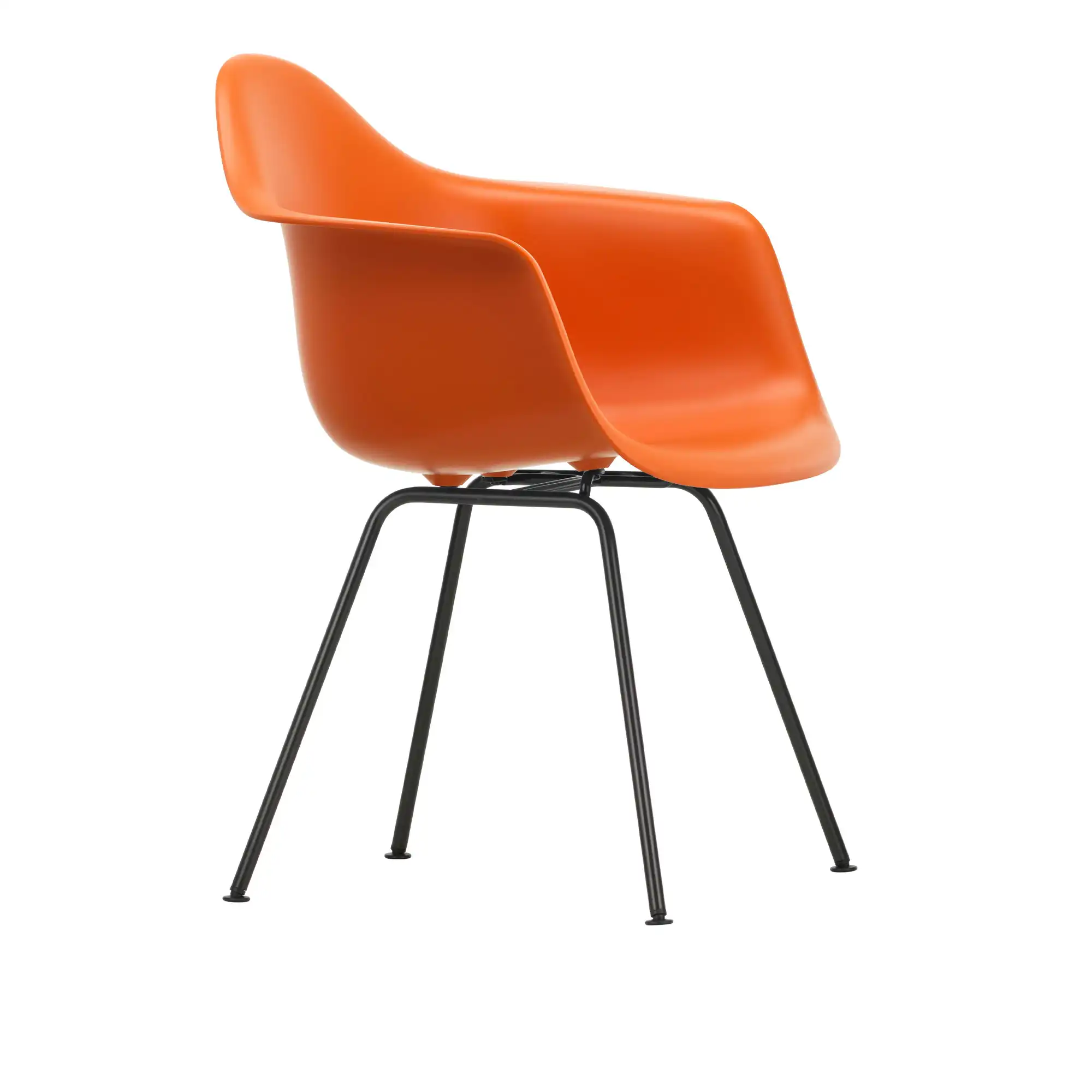 Eames Plastic Armchair DAX - 43 Rusty Orange - Basic Dark Base