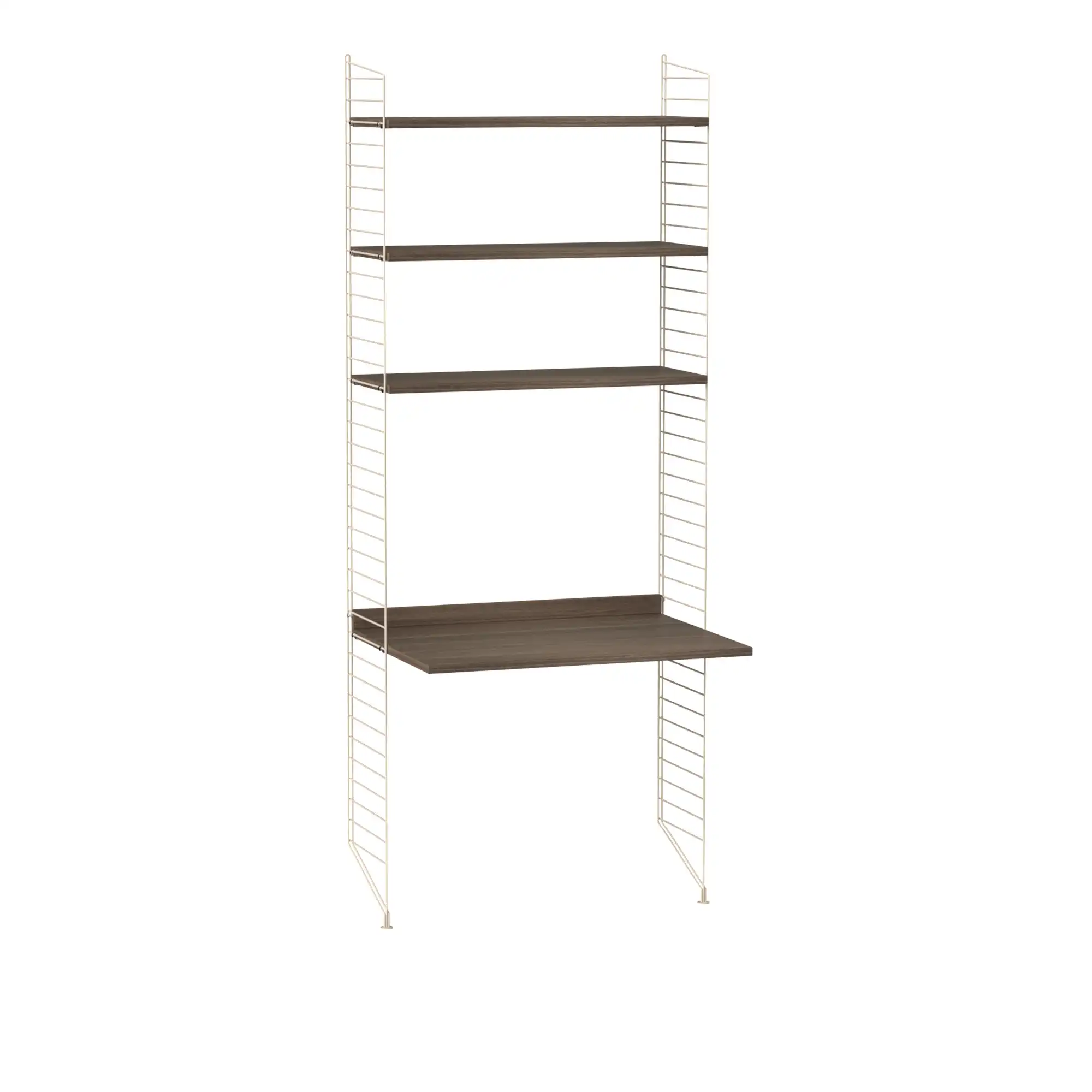 Kontor hyllesystem A valnøtt/beige