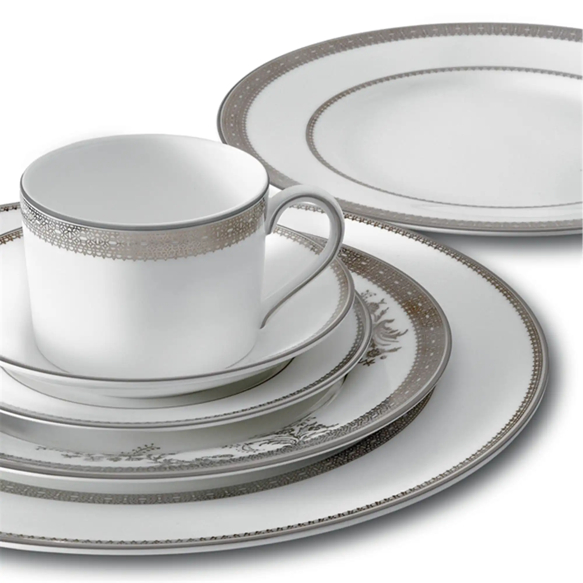 Vera Wang Lace Platinum Dinner Plate