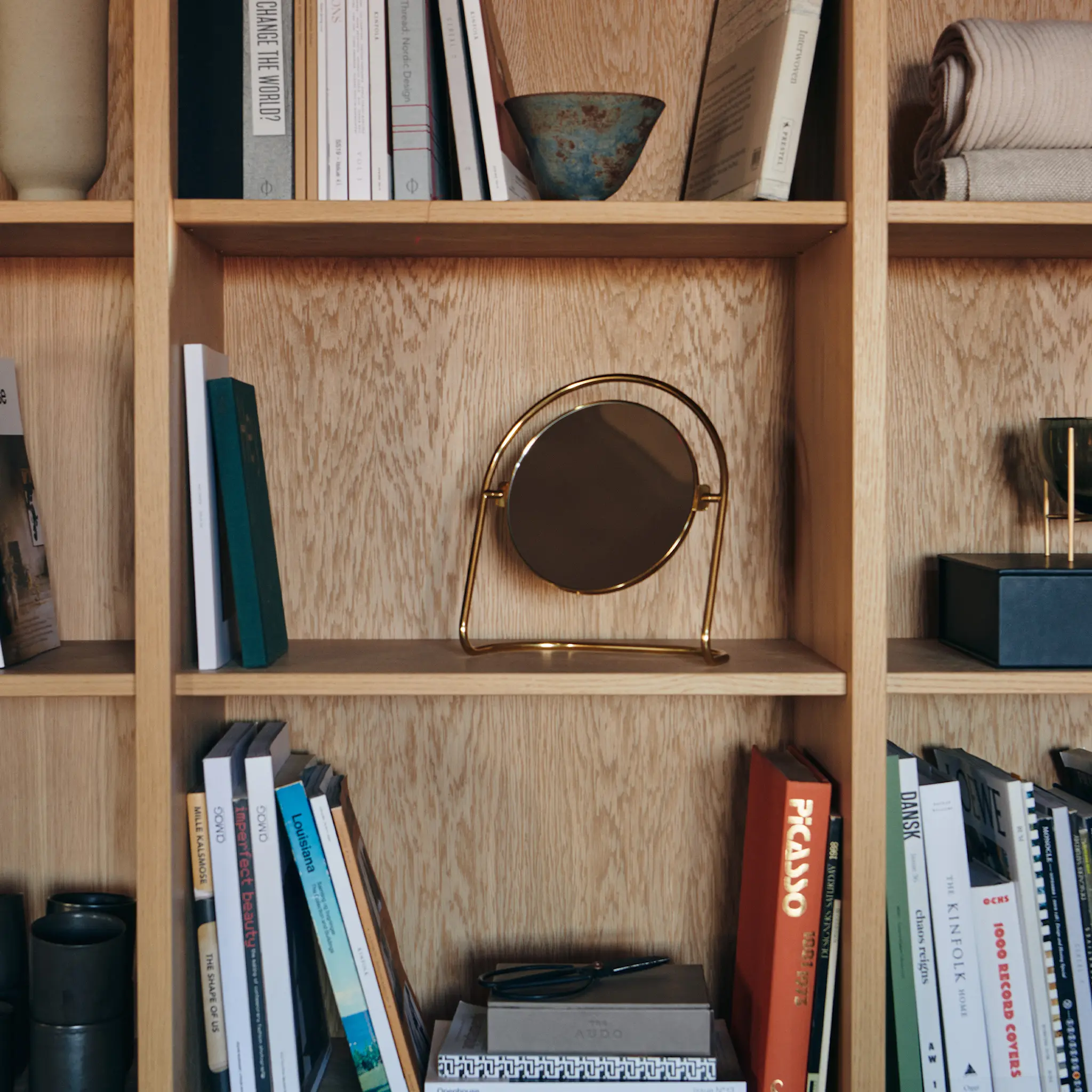 Nimbus Table Mirror Bronzed Brass