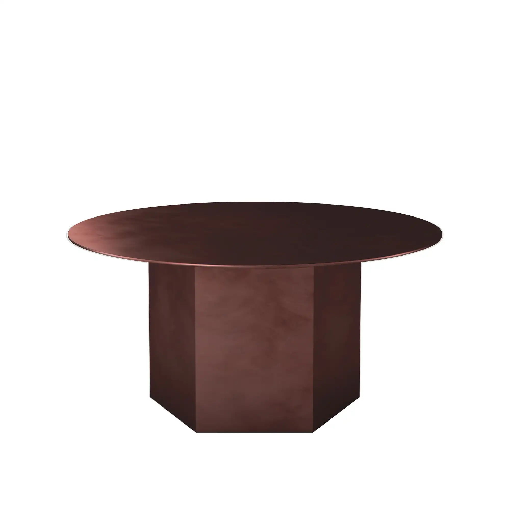 Epic Coffee Table Round Ø80 Steel, Earthy Red