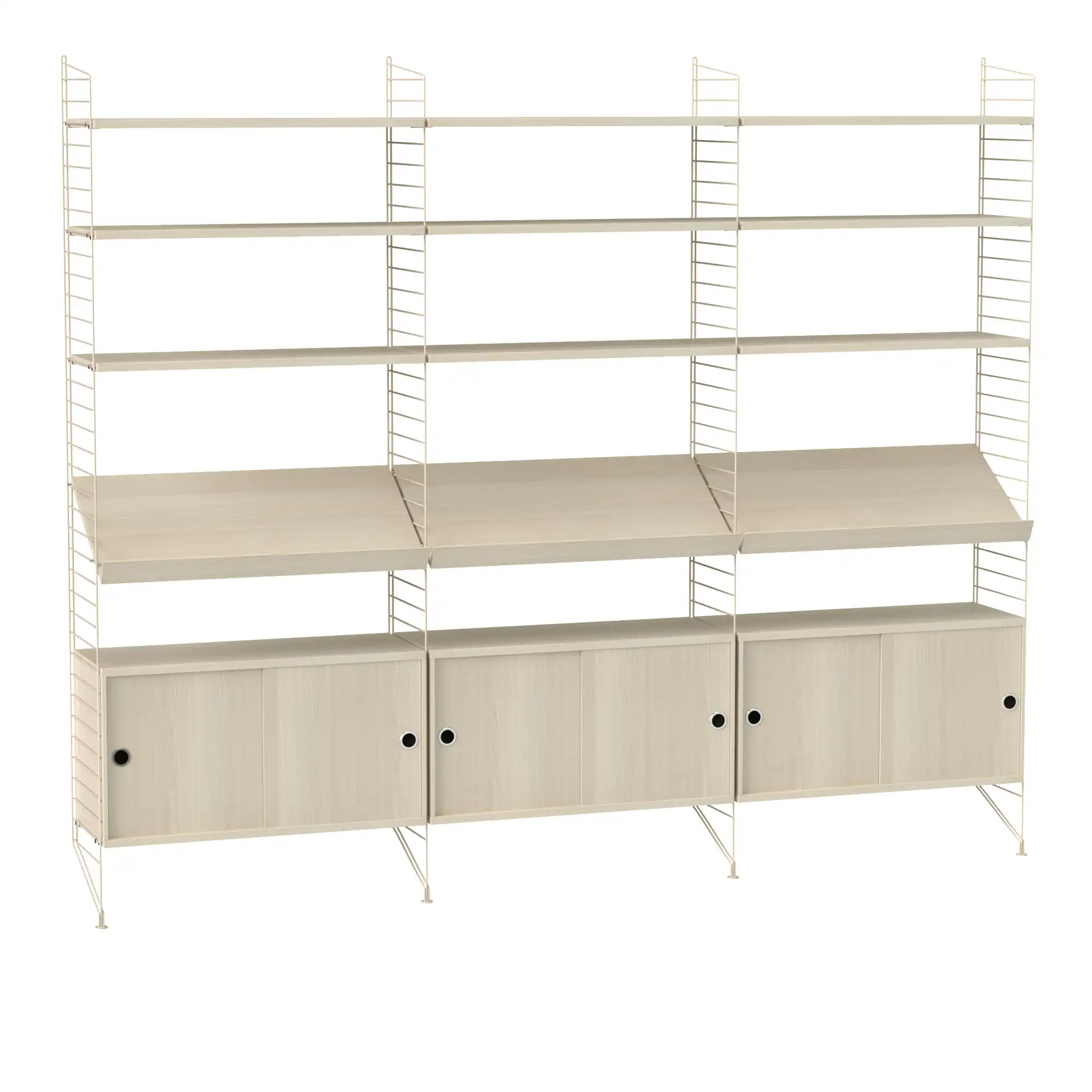Stue hyllesystem G ask/beige
