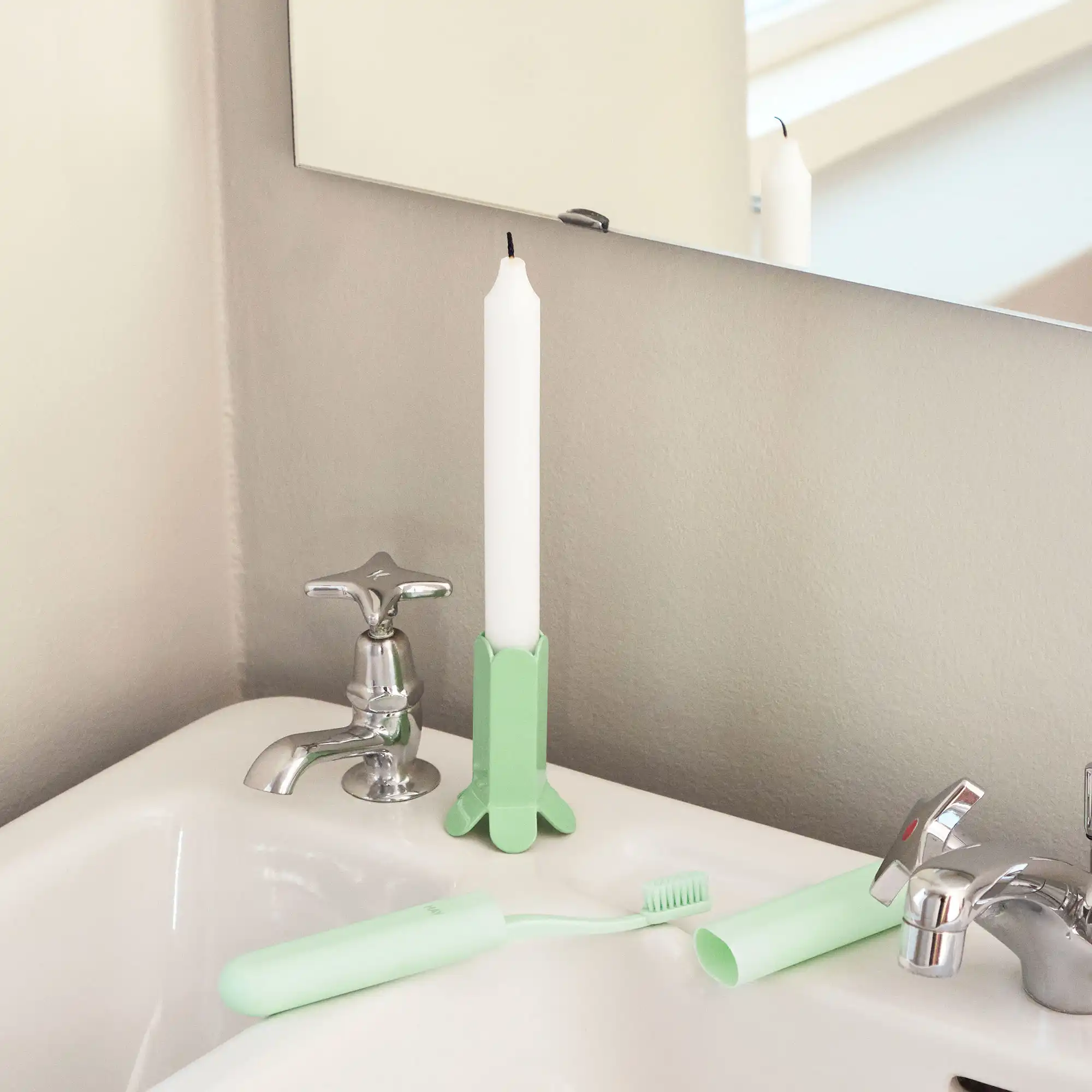 Arcs Candleholder S - Mint