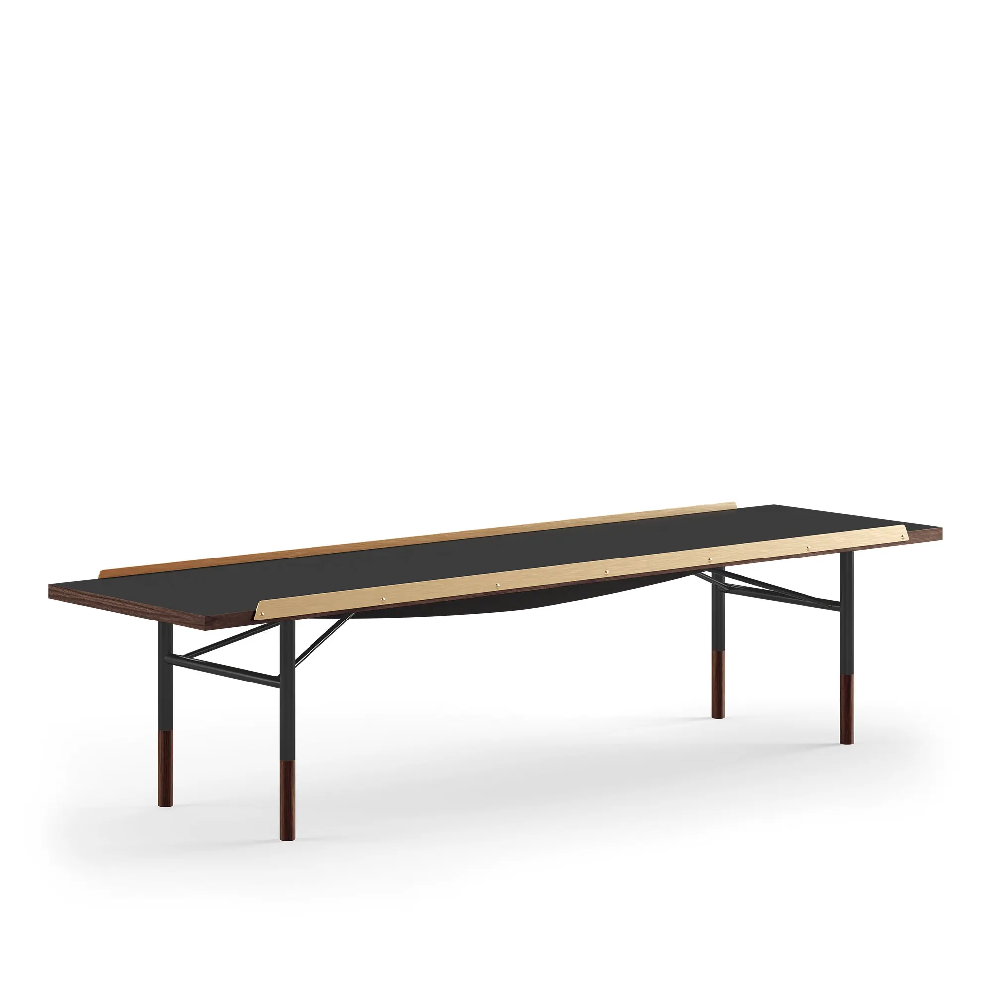 Table Bench Medium med mässingskanter