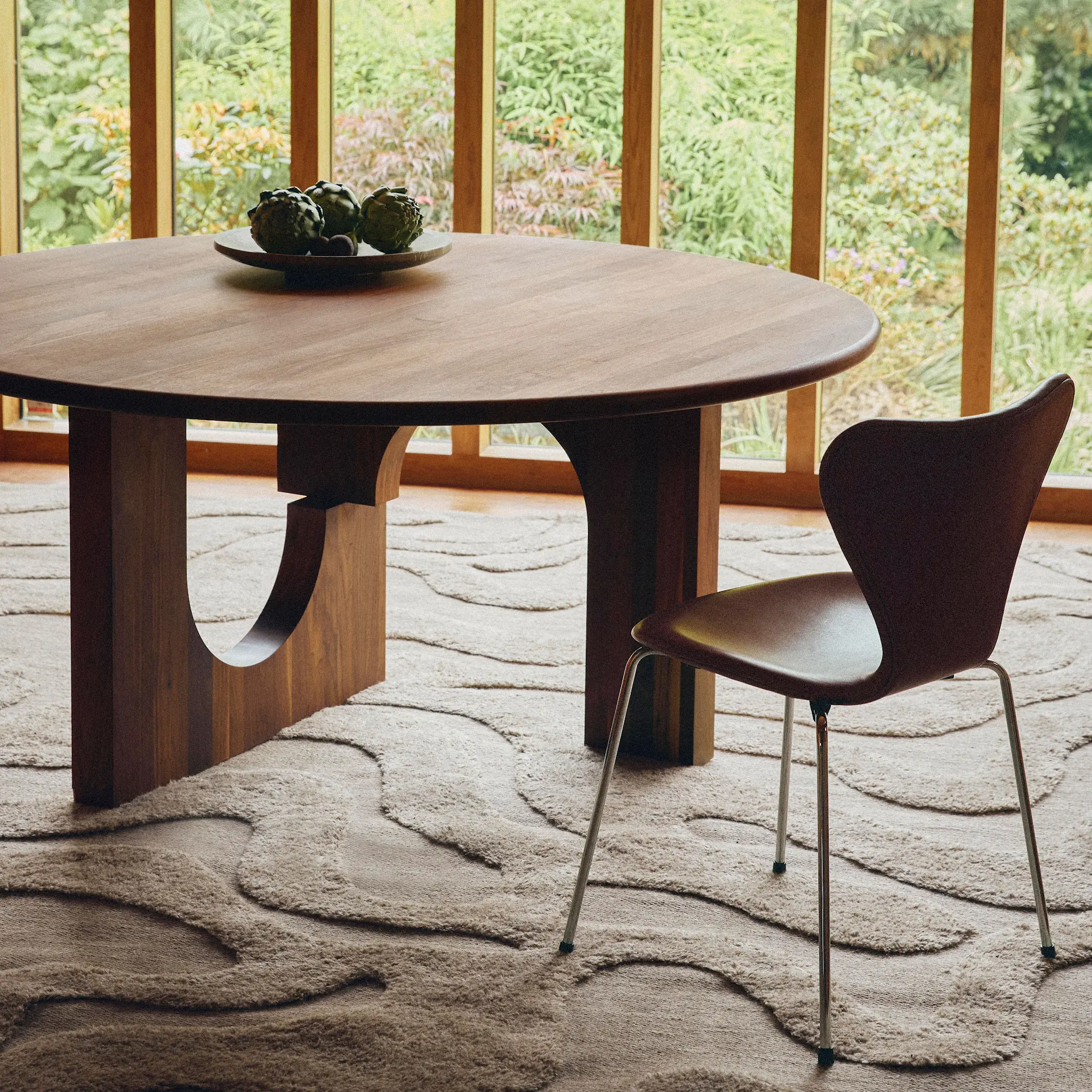 Norlander ullteppe beige melange
