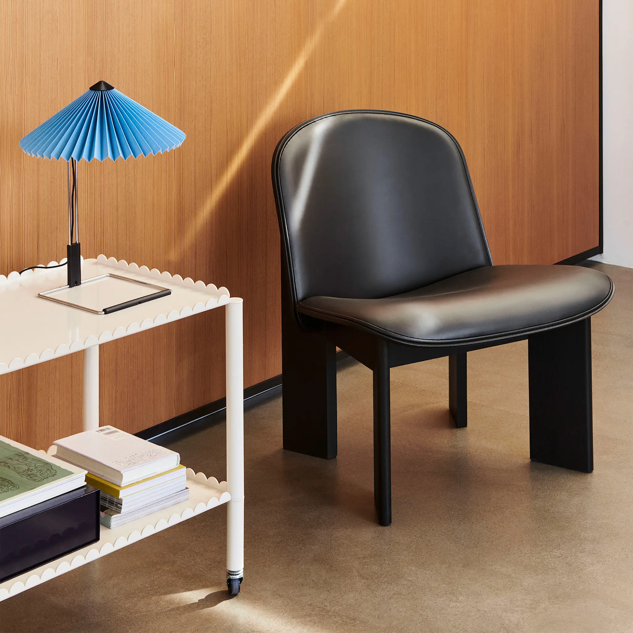 Chisel lenestol Front Upholstery Walnut