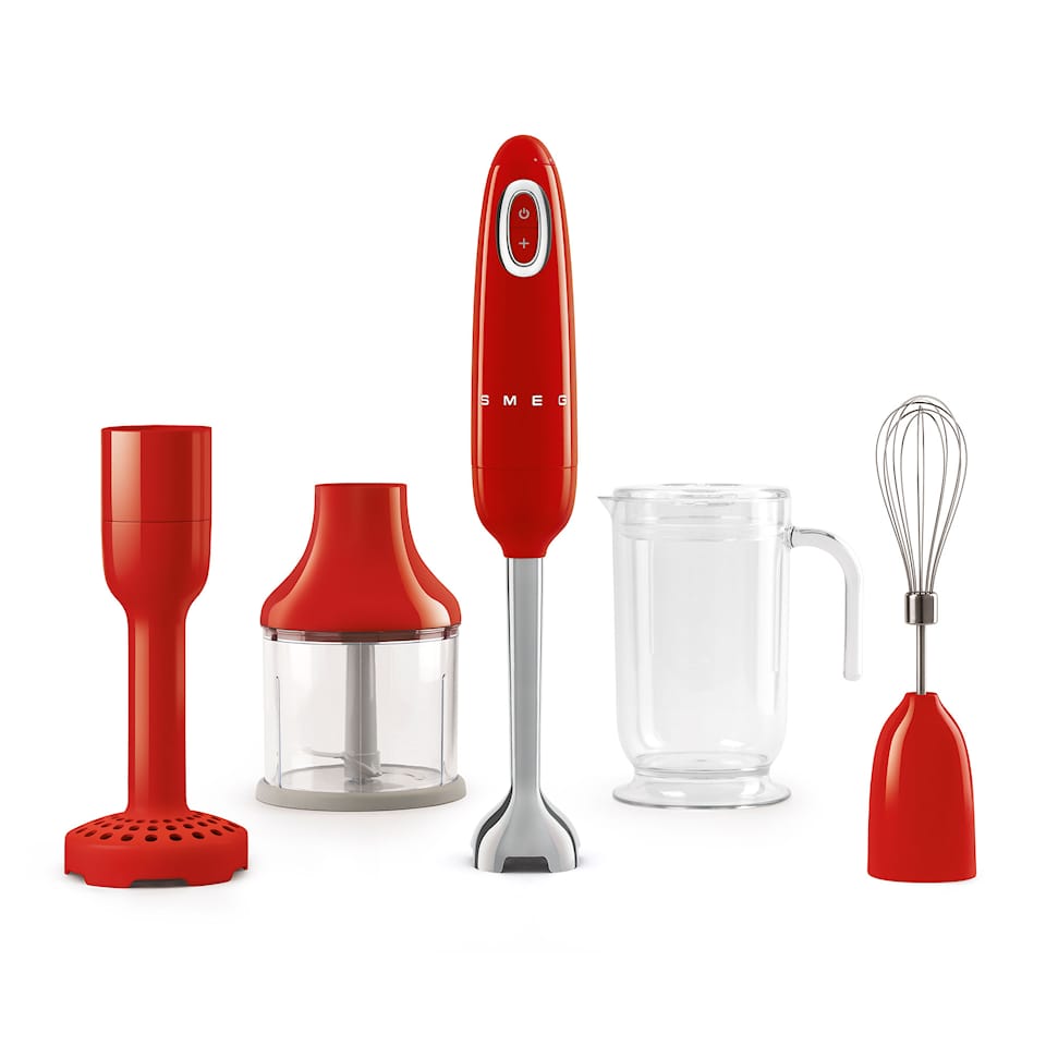 Smeg Hand Blender With Accessories Red