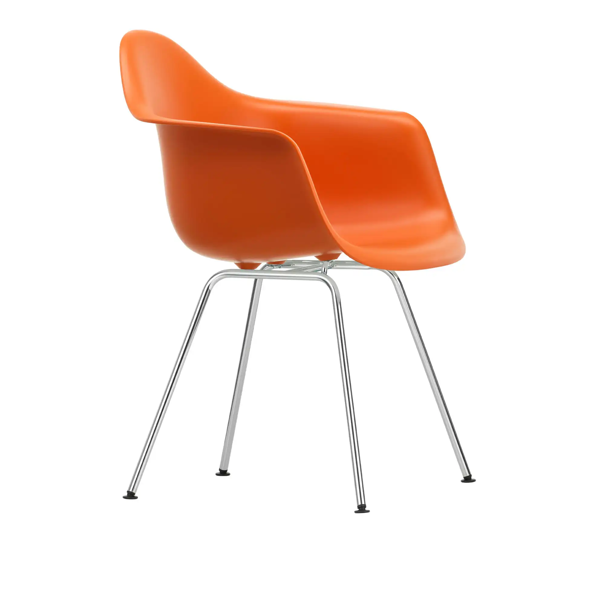 Eames Plastic Armchair DAX - 43 Rusty Orange - Chrome Base
