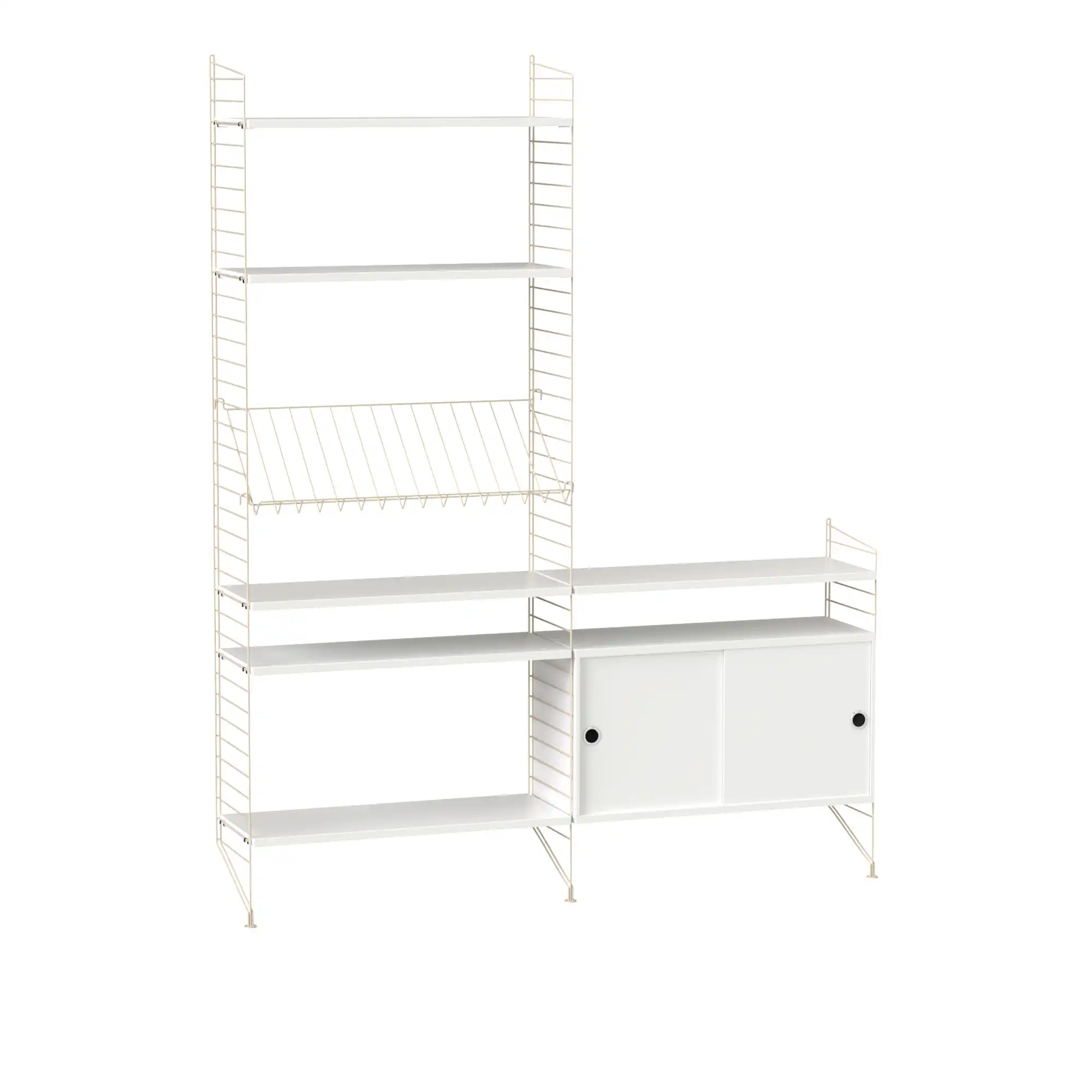 Vardagsrum hyllsystem K vit/beige