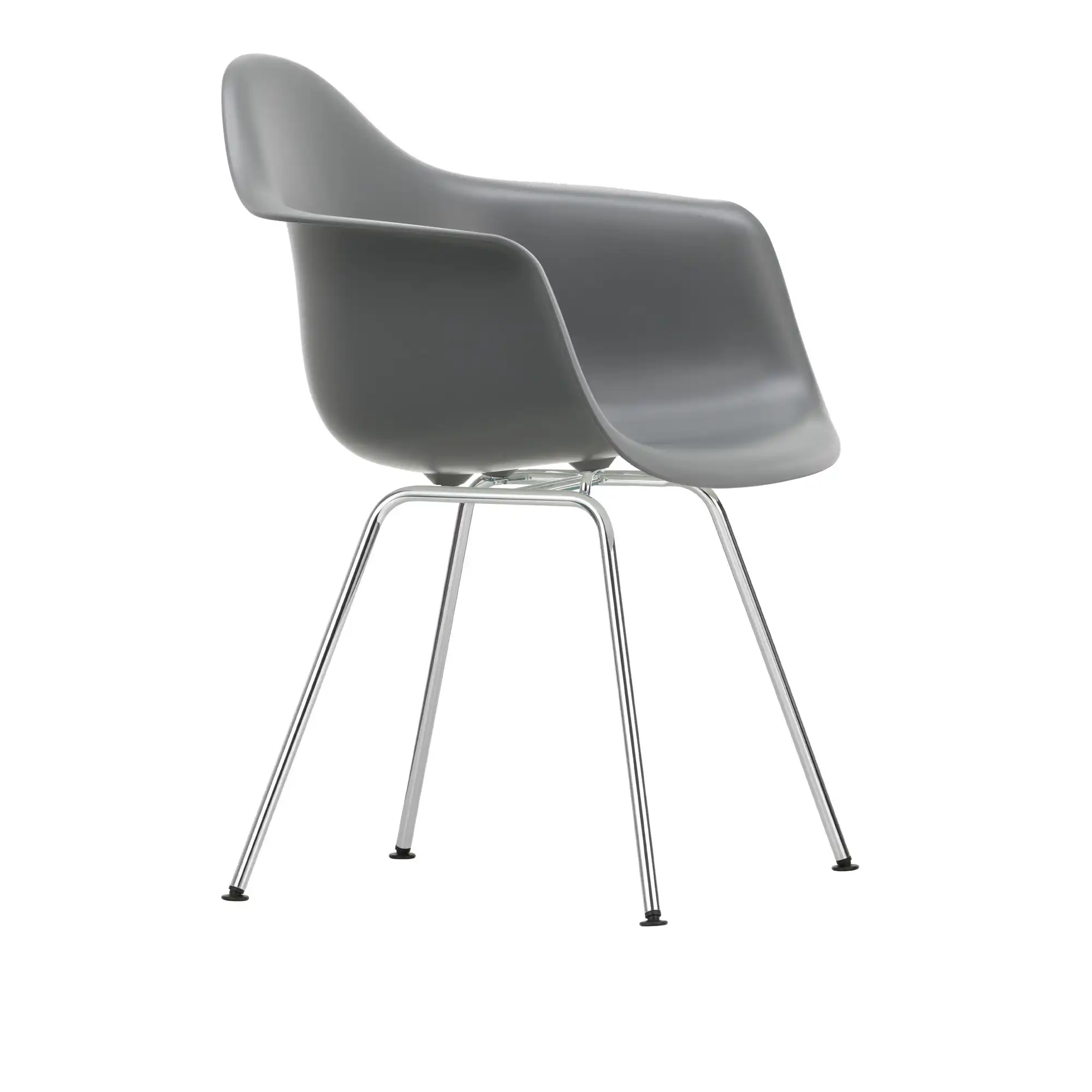 Eames Plastic Armchair DAX - 56 Granite Grey - Chrome Base