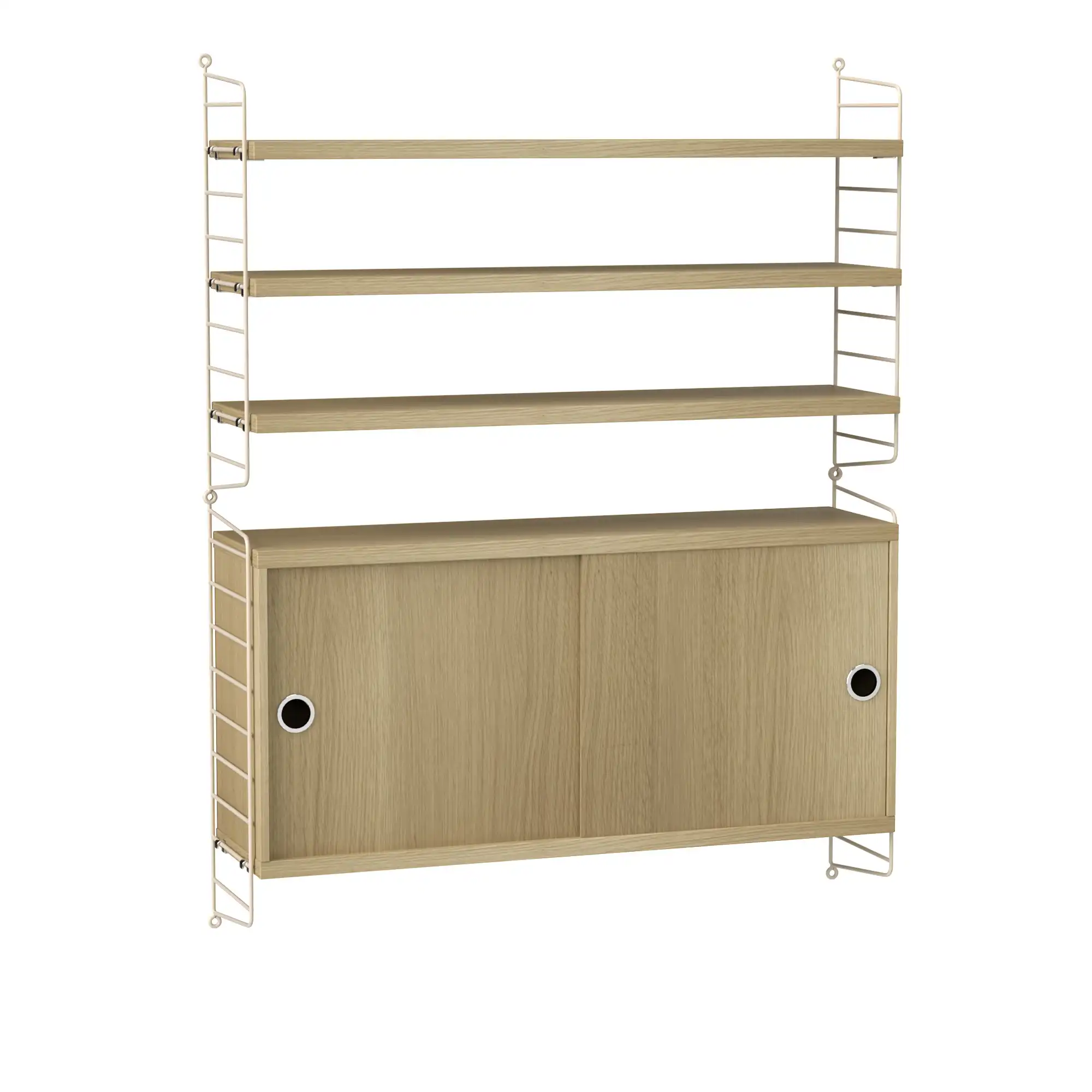 Stue hyllesystem I eik/beige