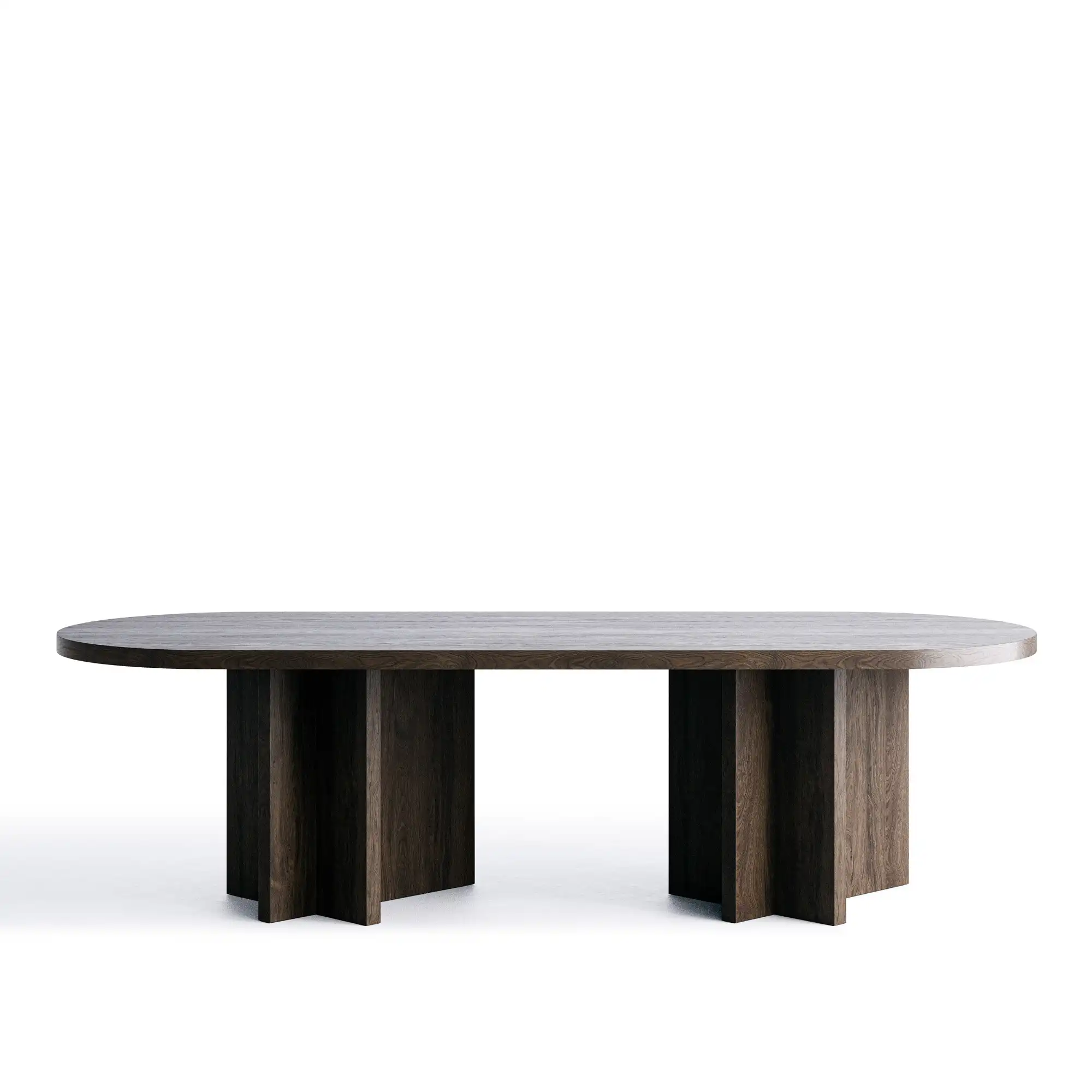 L.A. Oval Dining Table Dark Oak