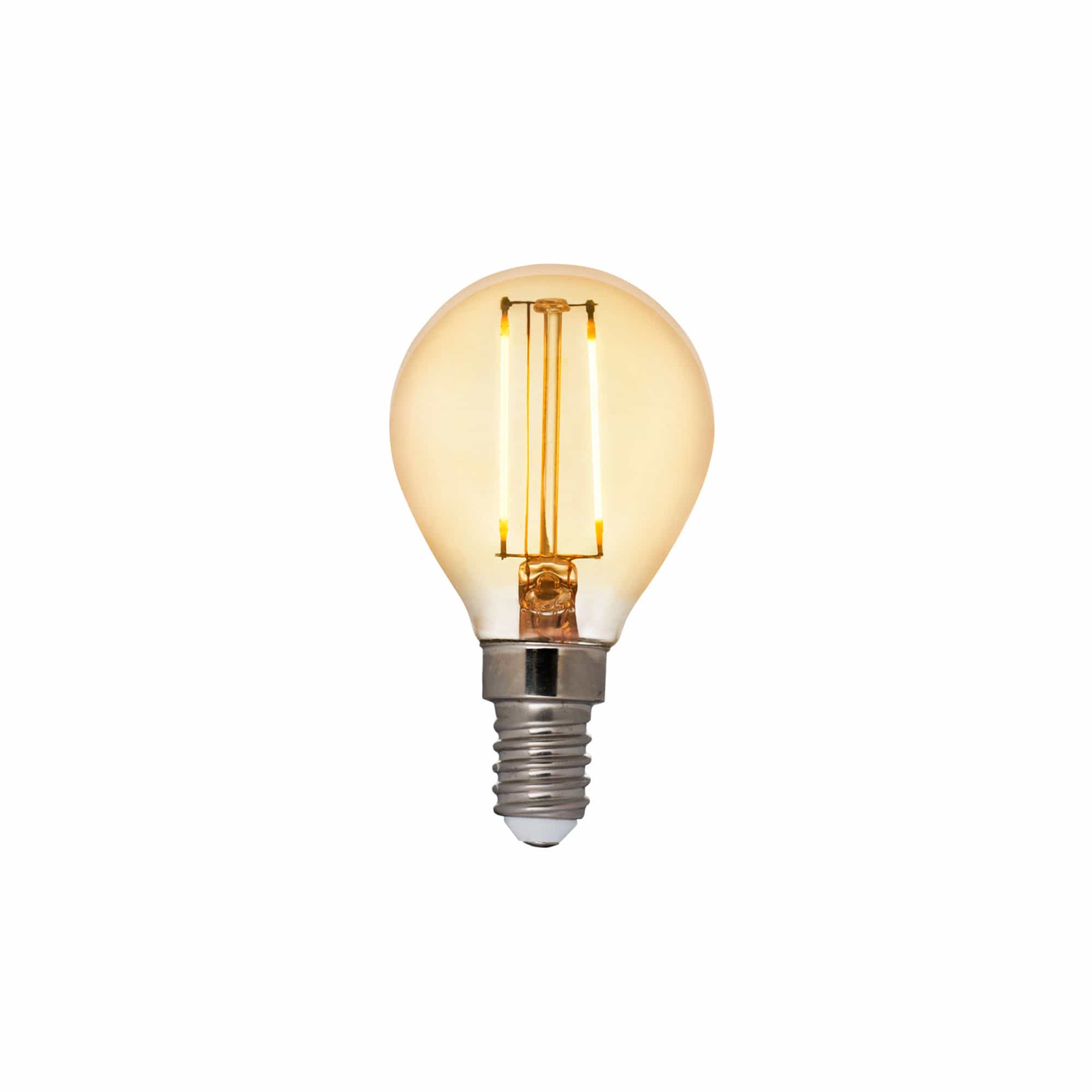 Glødelampe med LED-globus Amber 5W E14
