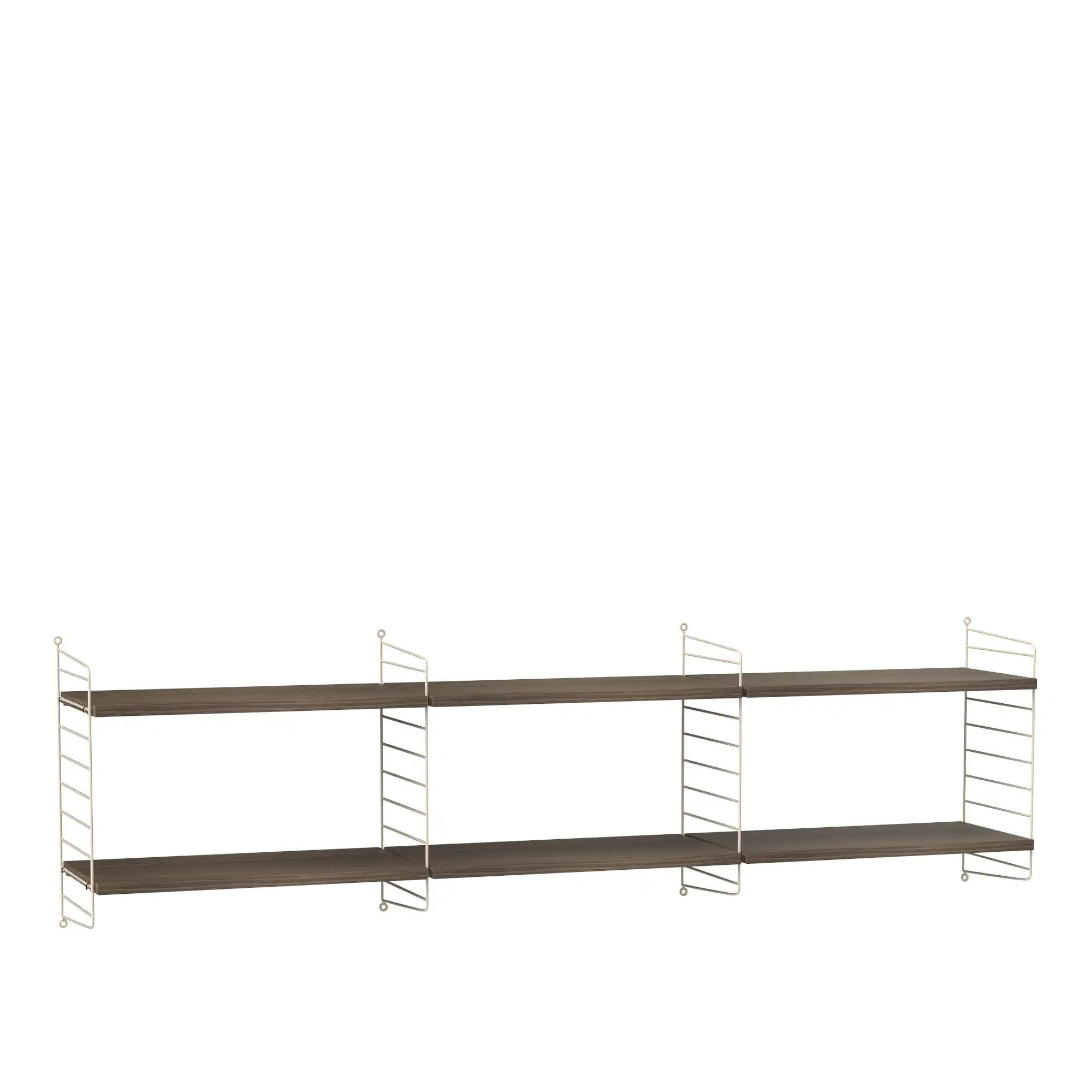 Stue hyllesystem O valnøtt/beige
