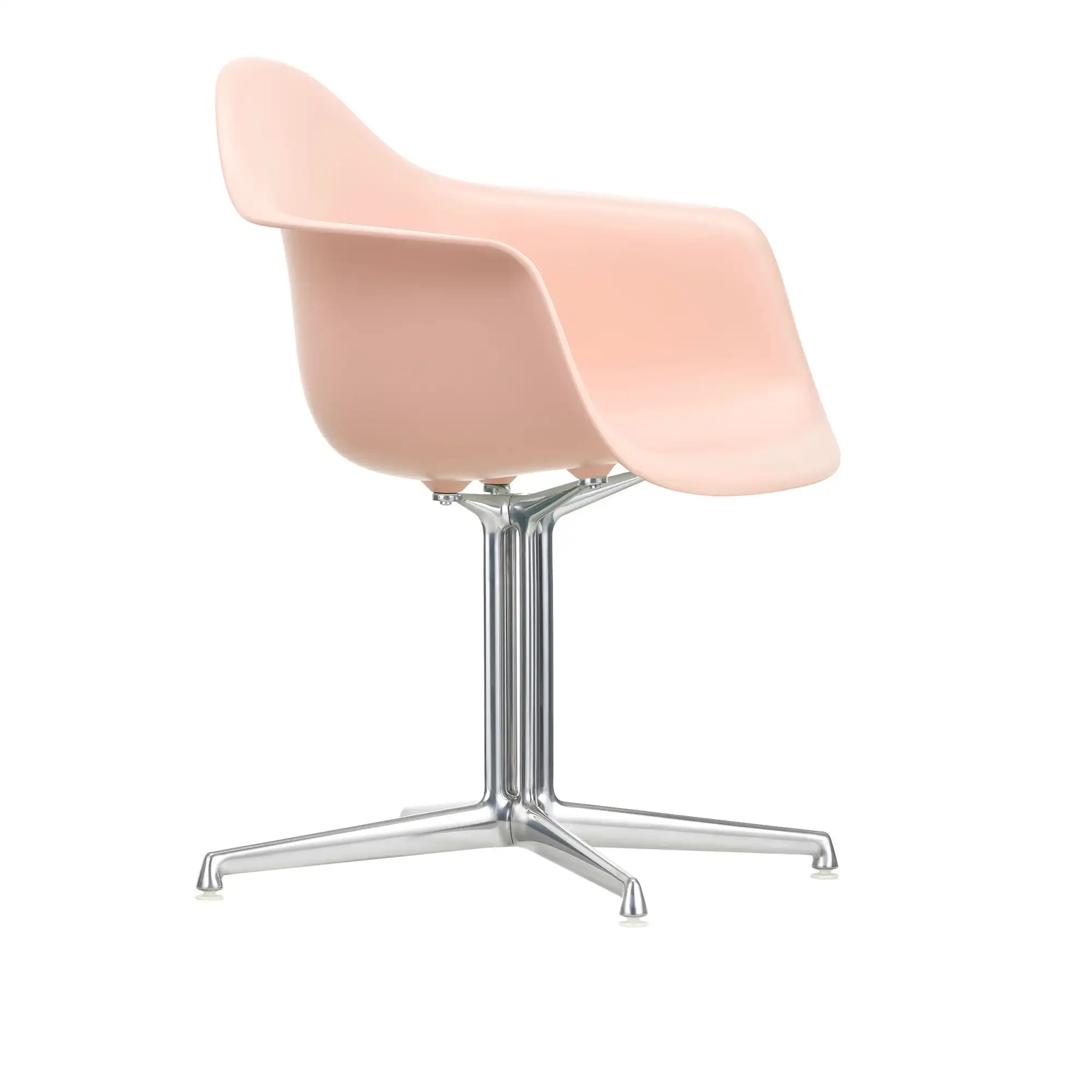Eames Plastic Armchair DAL - 41 Pale Rose - Aluminium Polished