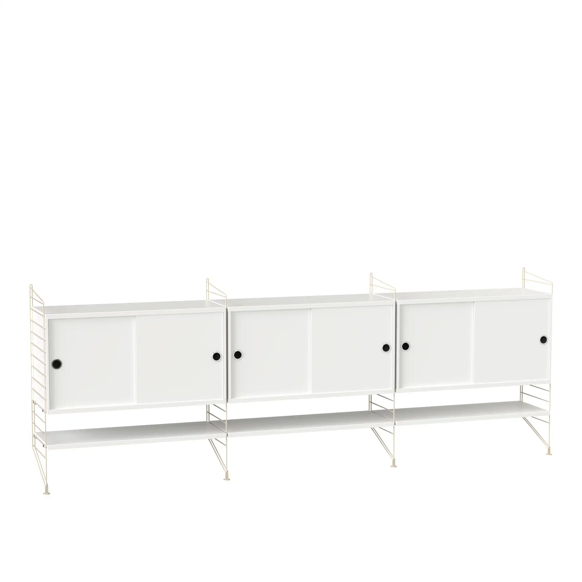Vardagsrum hyllsystem F vit/beige