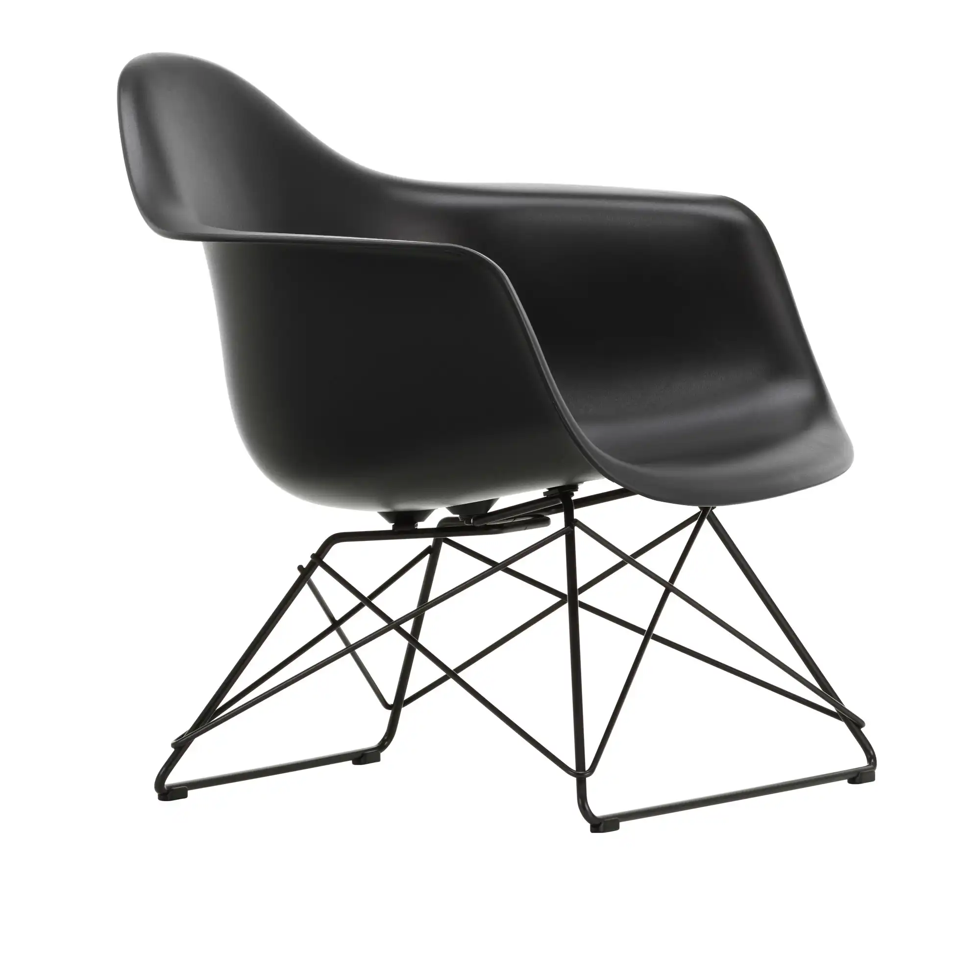 Eames Plastic Armchair LAR - 12 Deep Black - Basic Dark Base