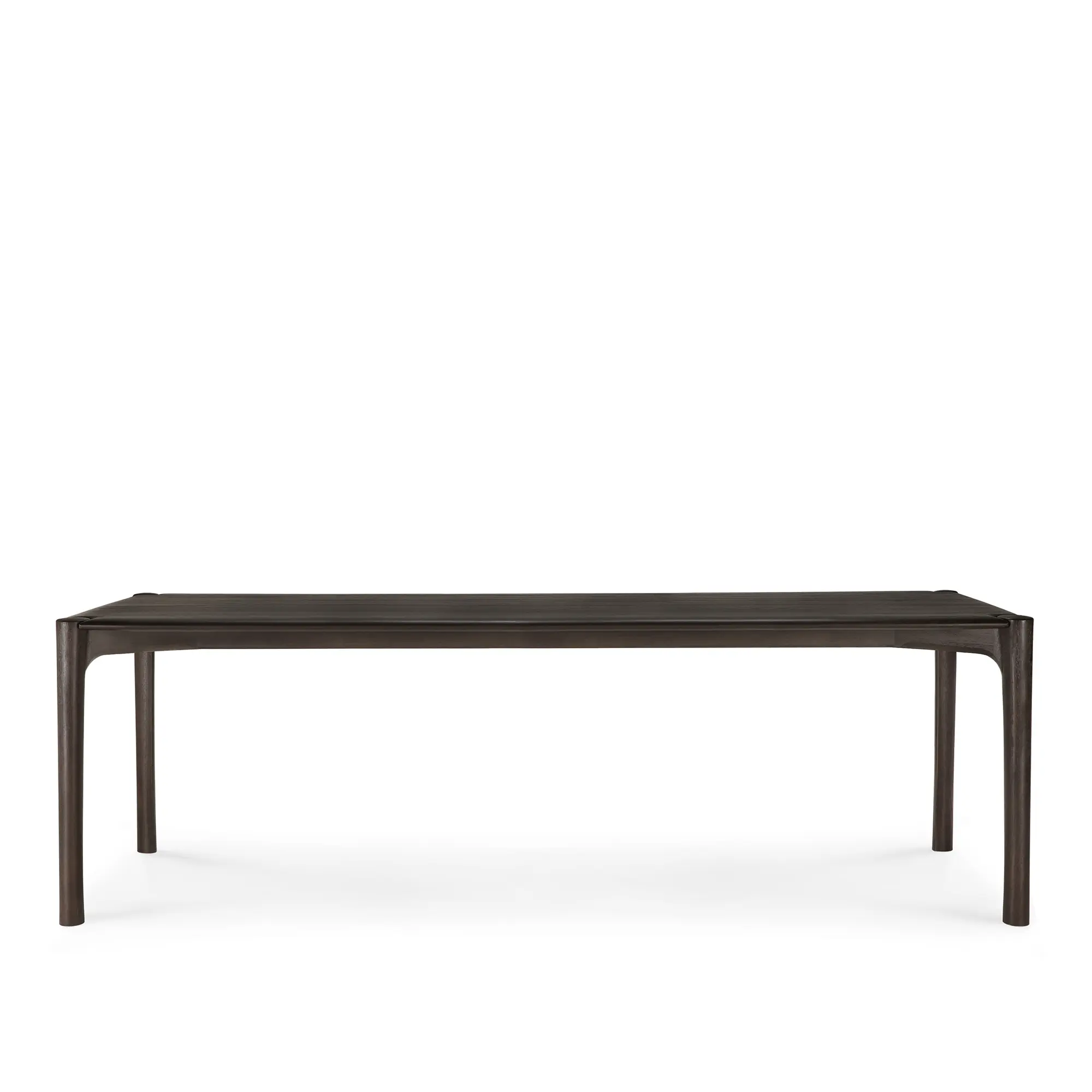 PI Dining Table - Varnished Teak - Dark Brown - Rectangular 100 x 240 cm
