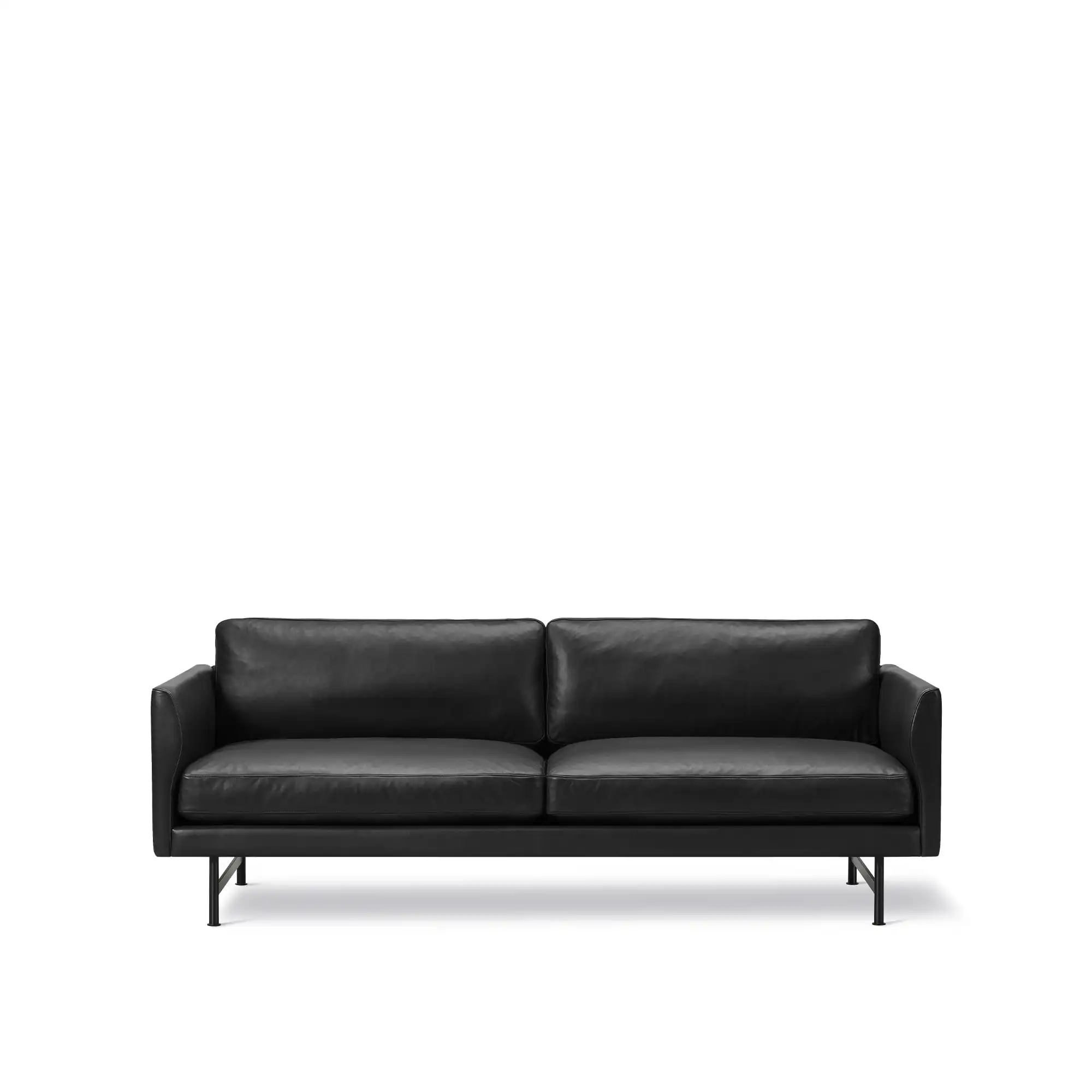 Calmo 2-seters sofa svart stål