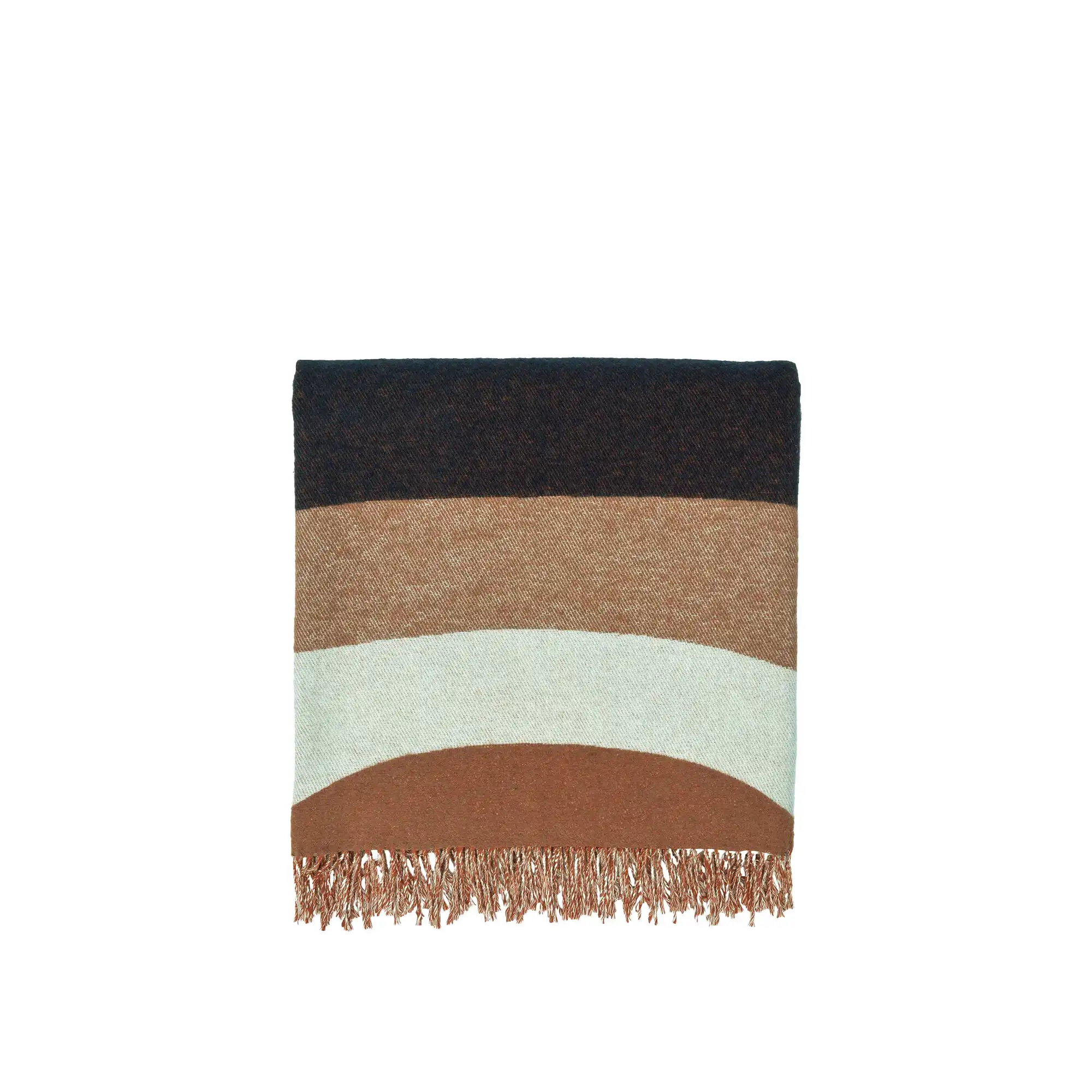 Melooni pledd 130x170 cm brown, off white, dark blue