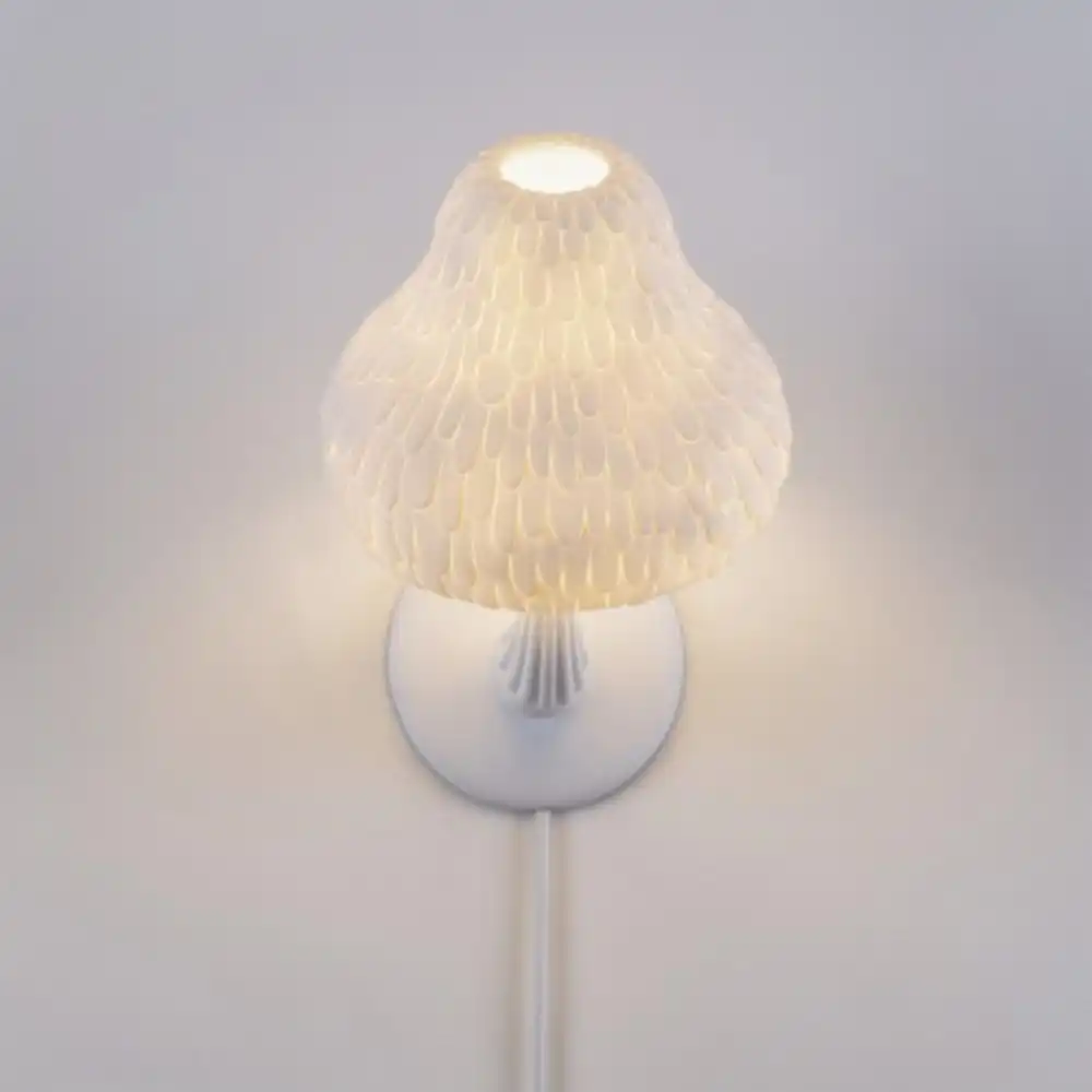 Mushroom Wall Lamp White