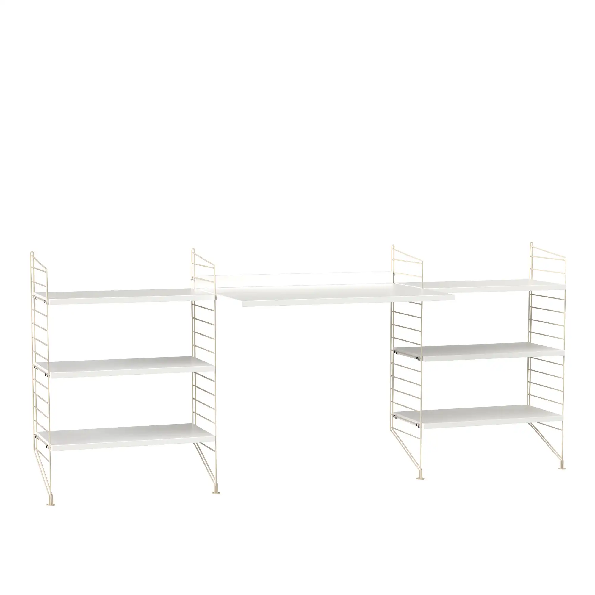 Kontor hyllsystem D vit/beige