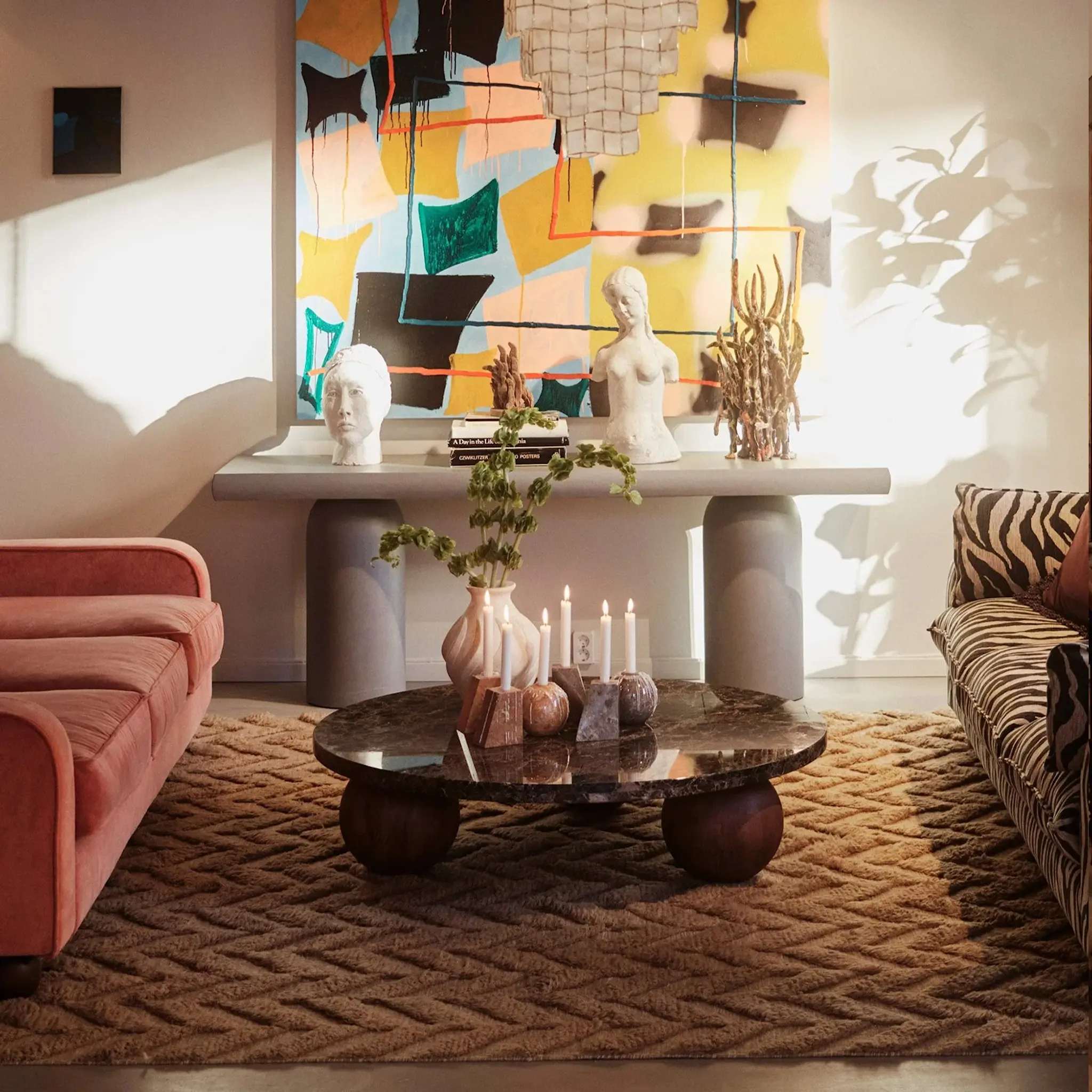 Herringbone Brown ullteppe
