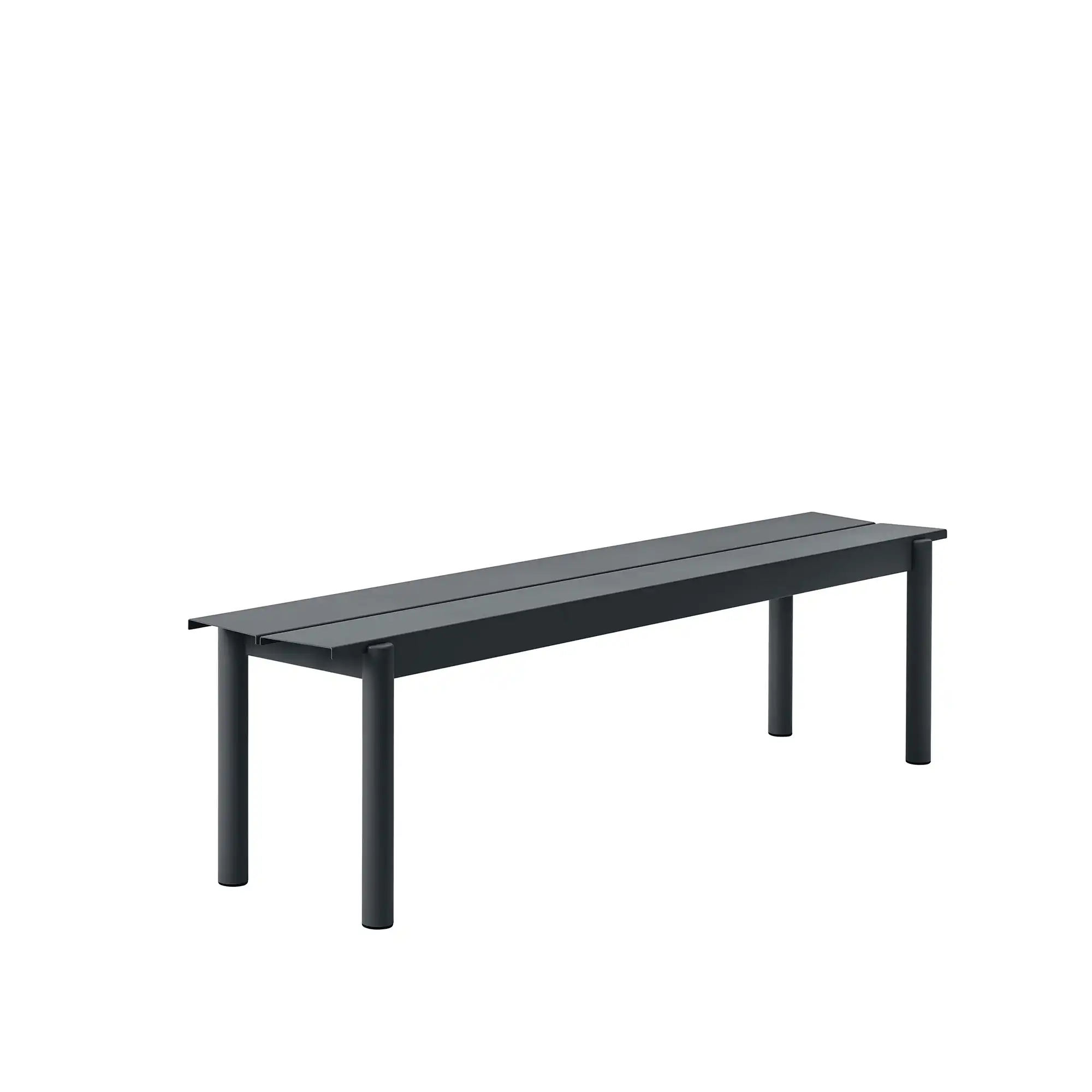 Linear Steel Bench 170cm Black