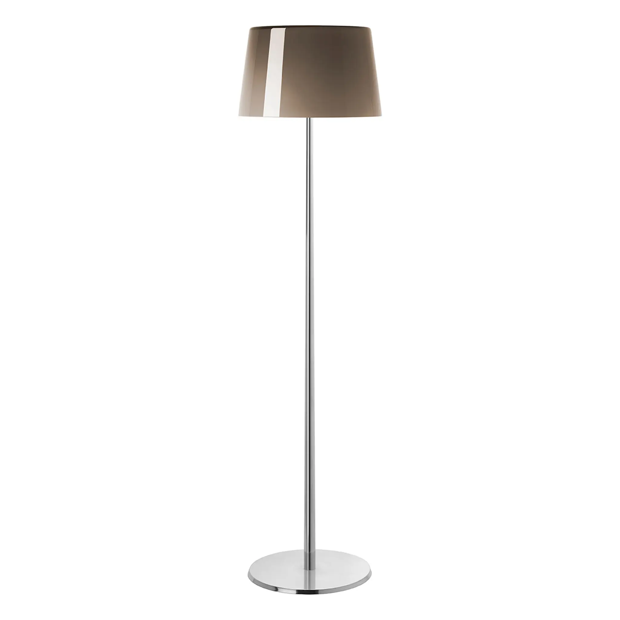 Lumiere XXL gulvlampe hvit skjerm med svart krom fot dimbar