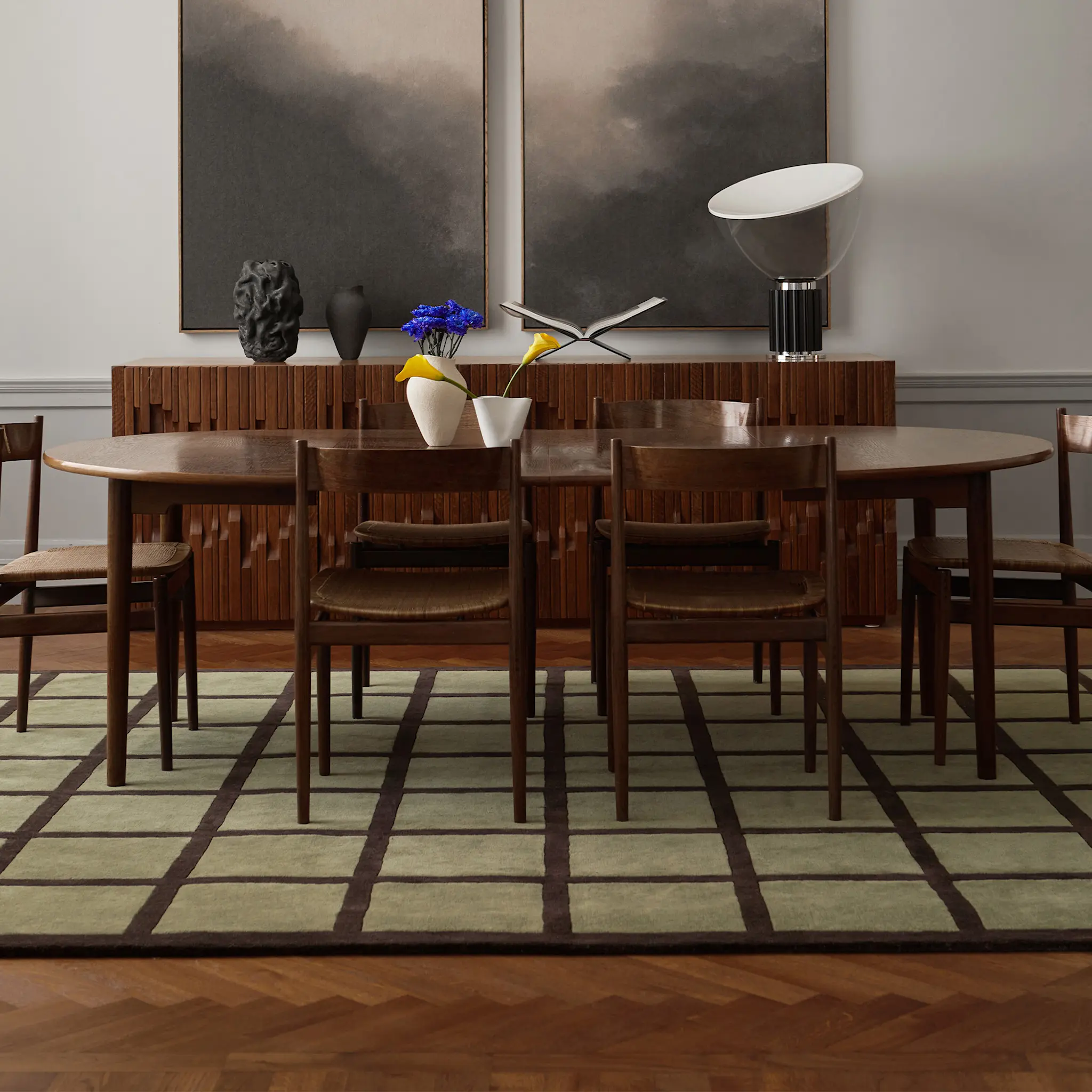 Avenue Checked Olive ullteppe