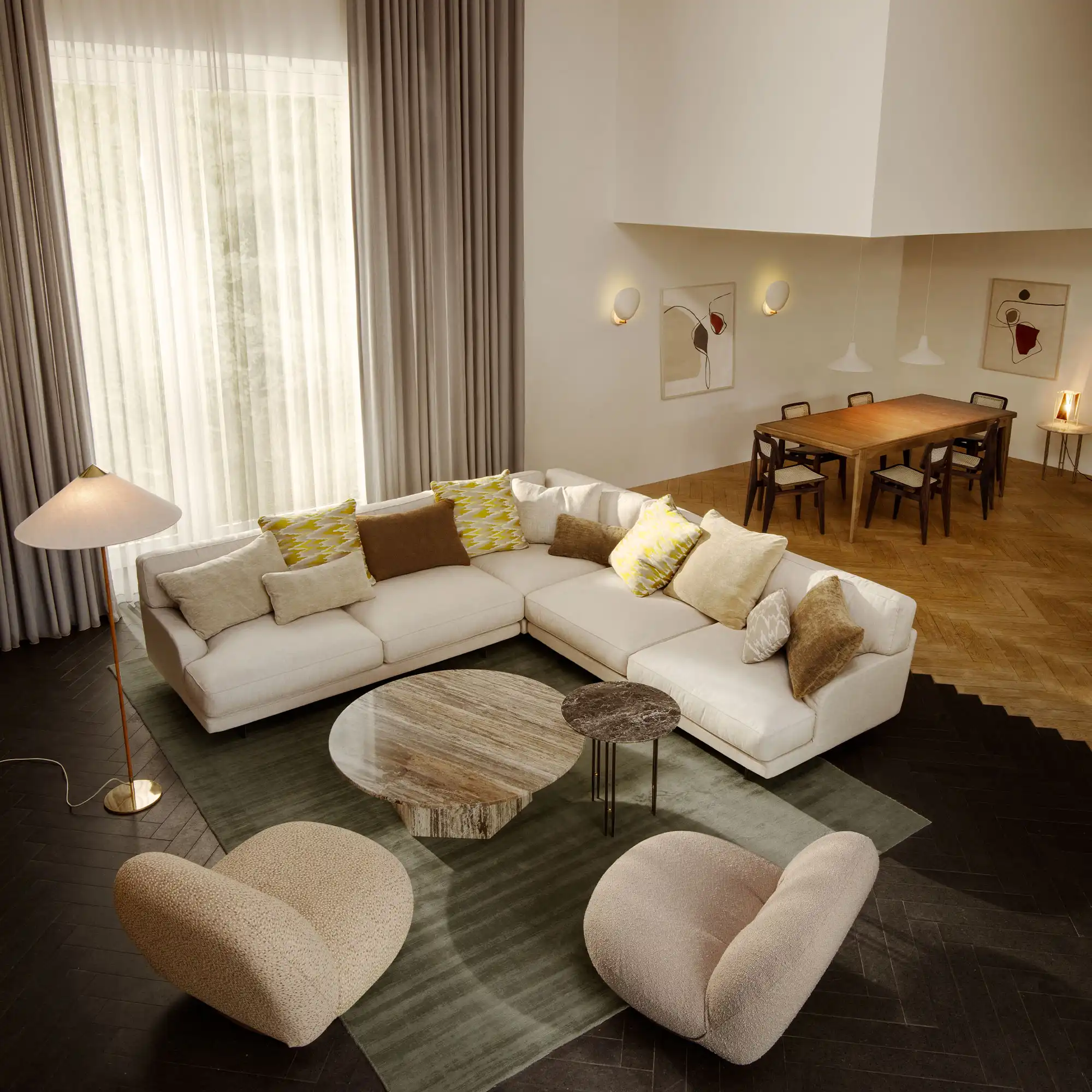 Flaneur 2-seters sofa Matt Black