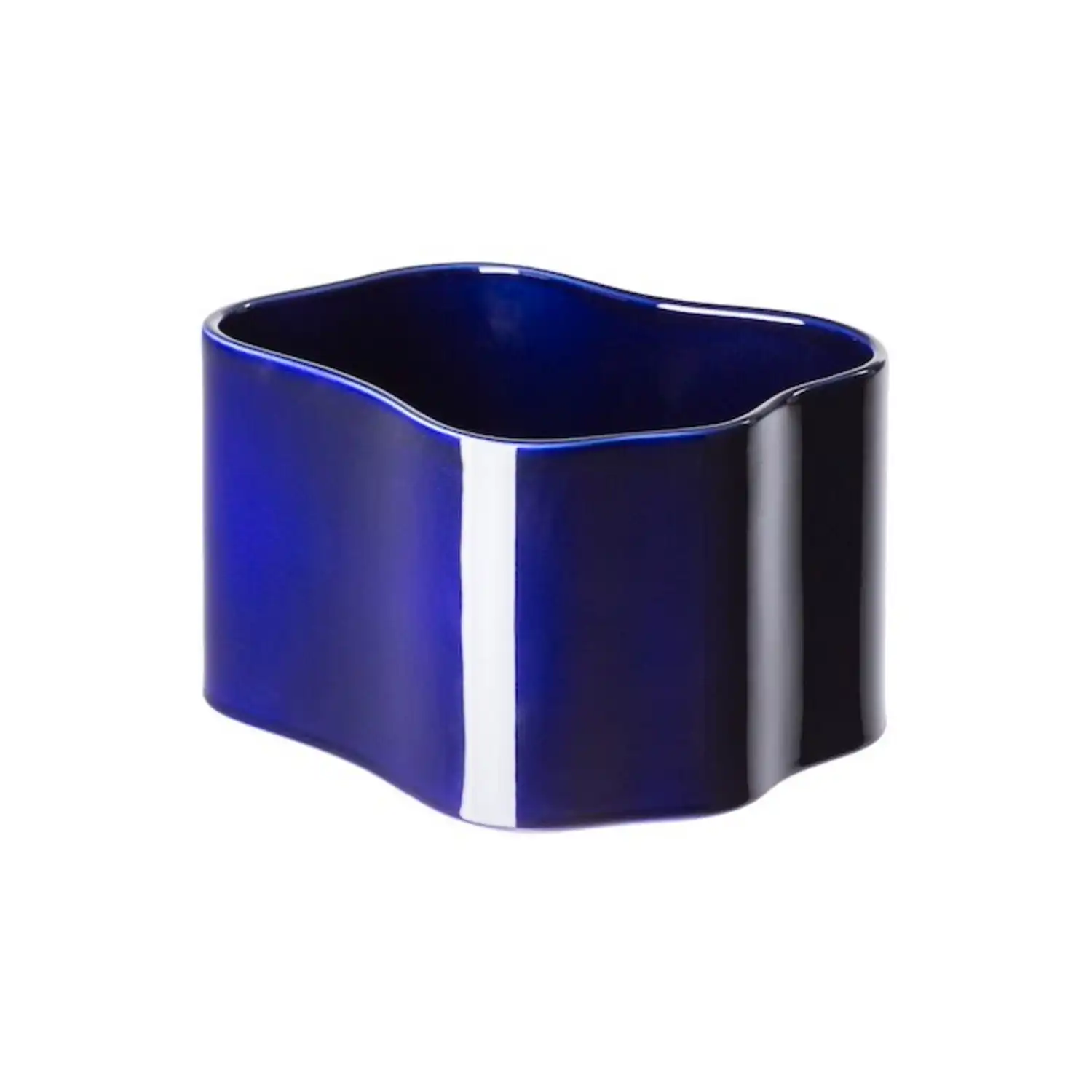 Riihitie Plant Pot Shape B Medium Blue Gloss