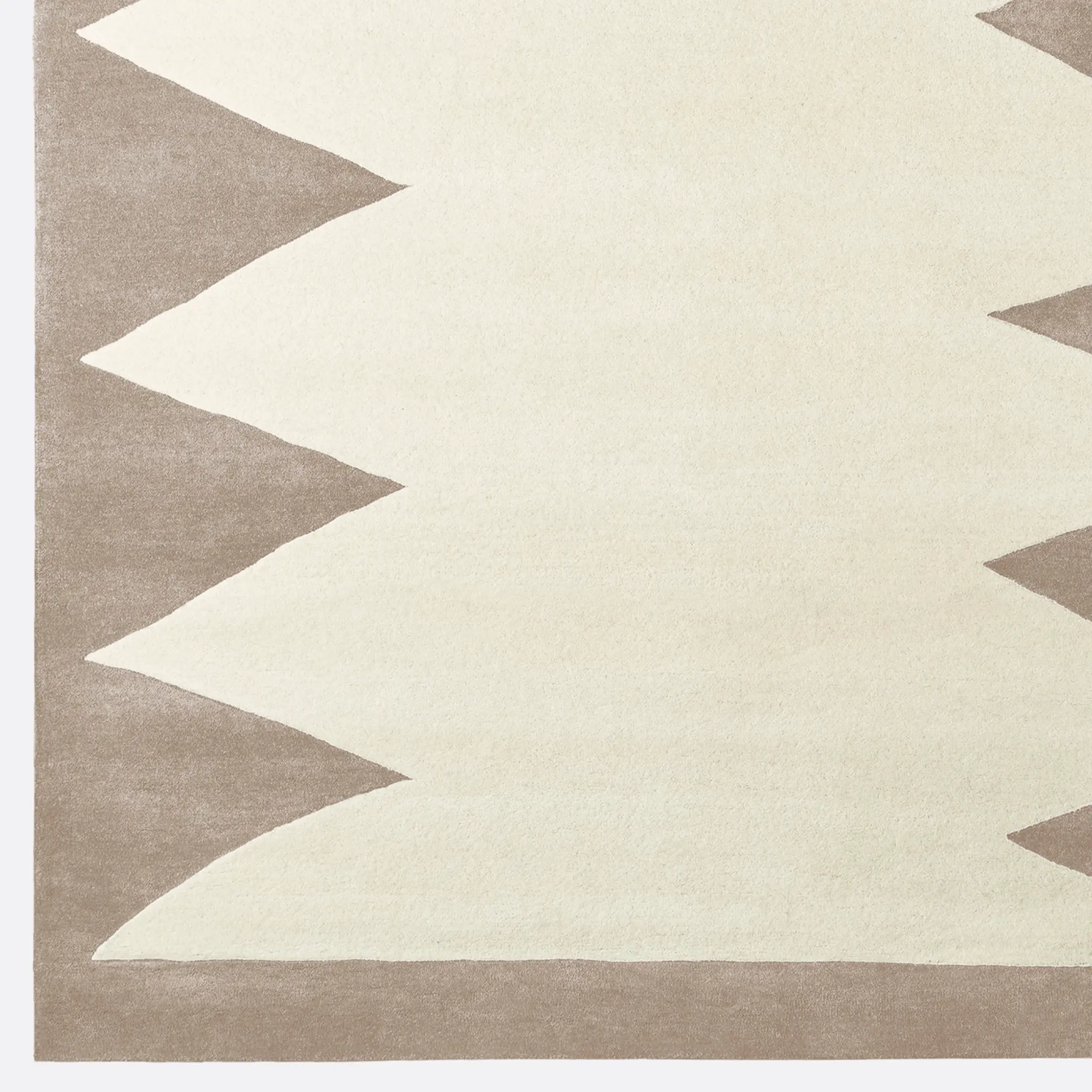 Zig Zag White Beige ullteppe