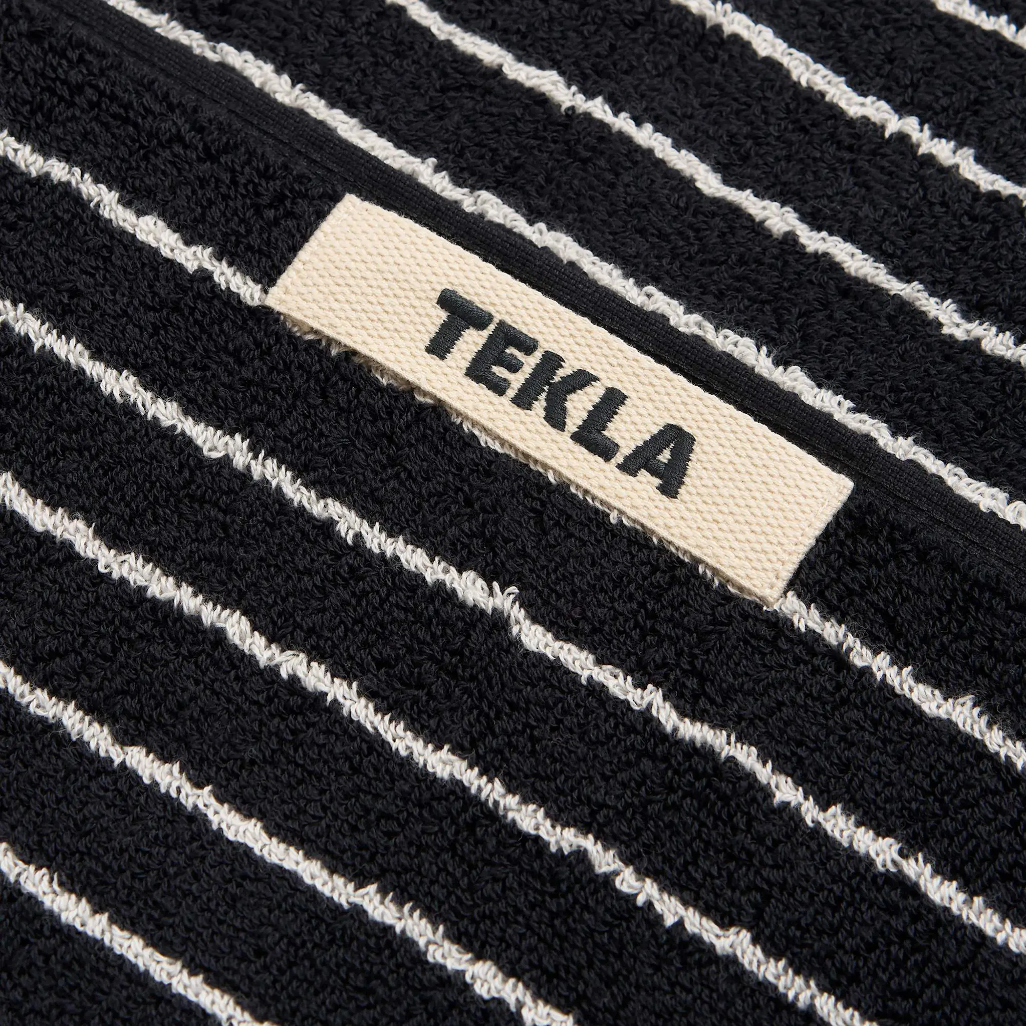 Terry Black Stripes håndkle