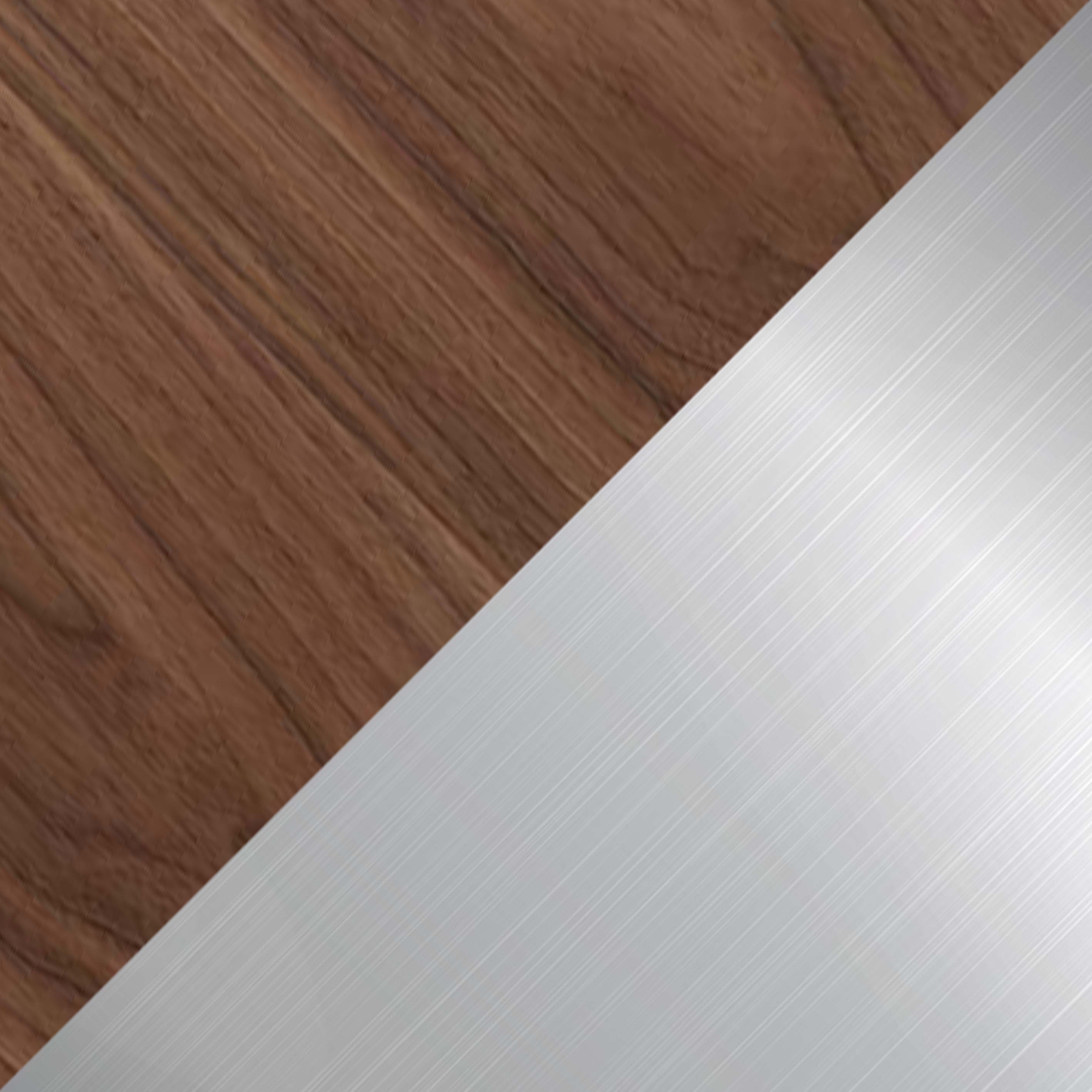 Chrome/Lacquered Walnut