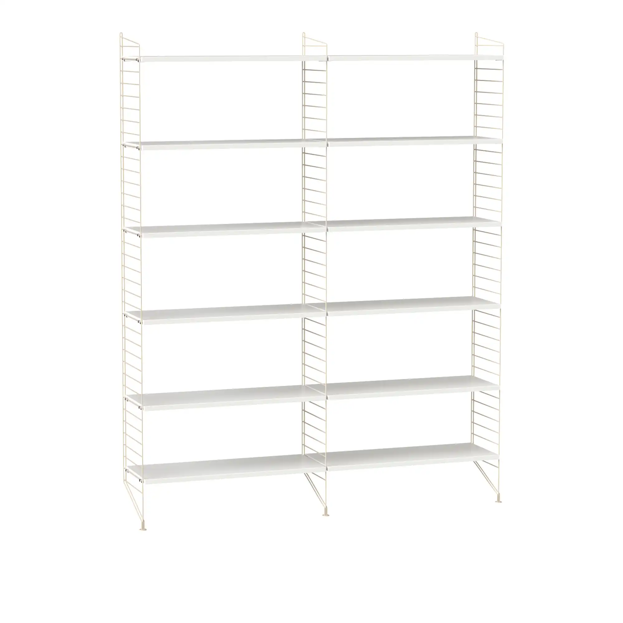 Stue hyllesystem A hvit/beige