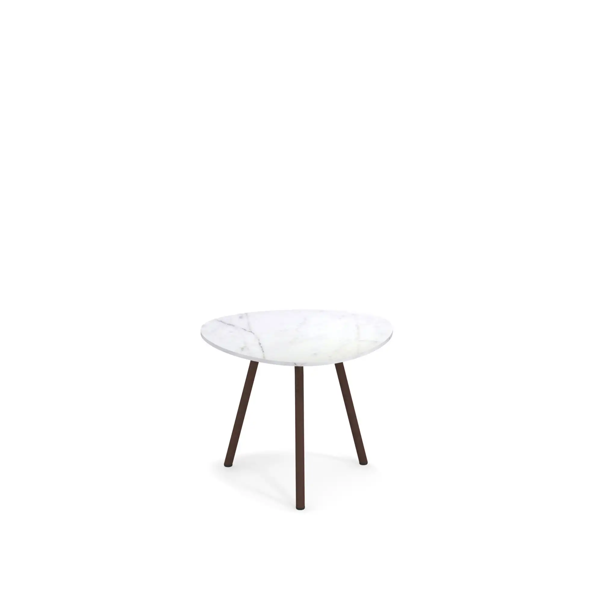 Terramare Small Coffee Table, Frame: Corten, Top: Porcelain Stoneware, Statuario White