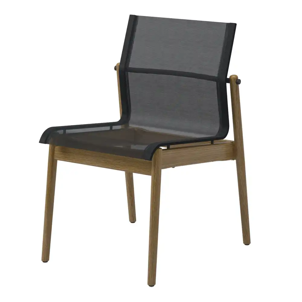 Sway Teak Stacking Chair Meteor/Grey