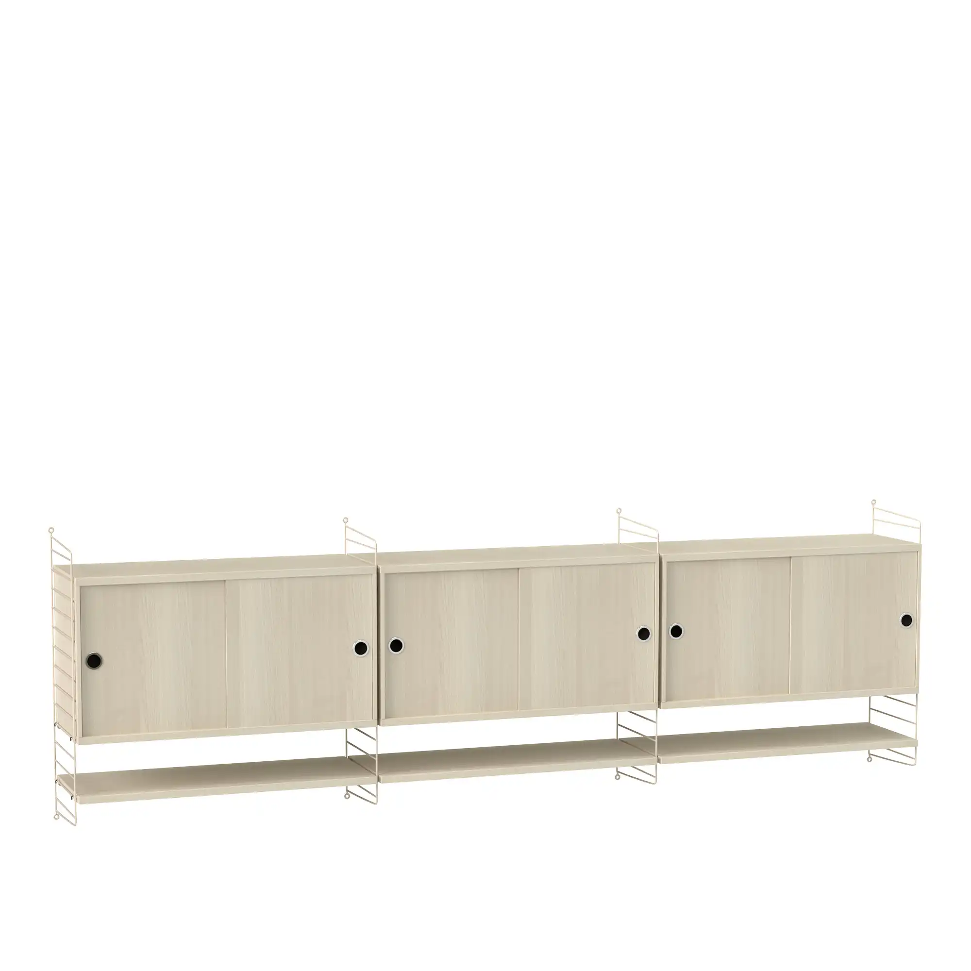 Stue hyllesystem F ask/beige