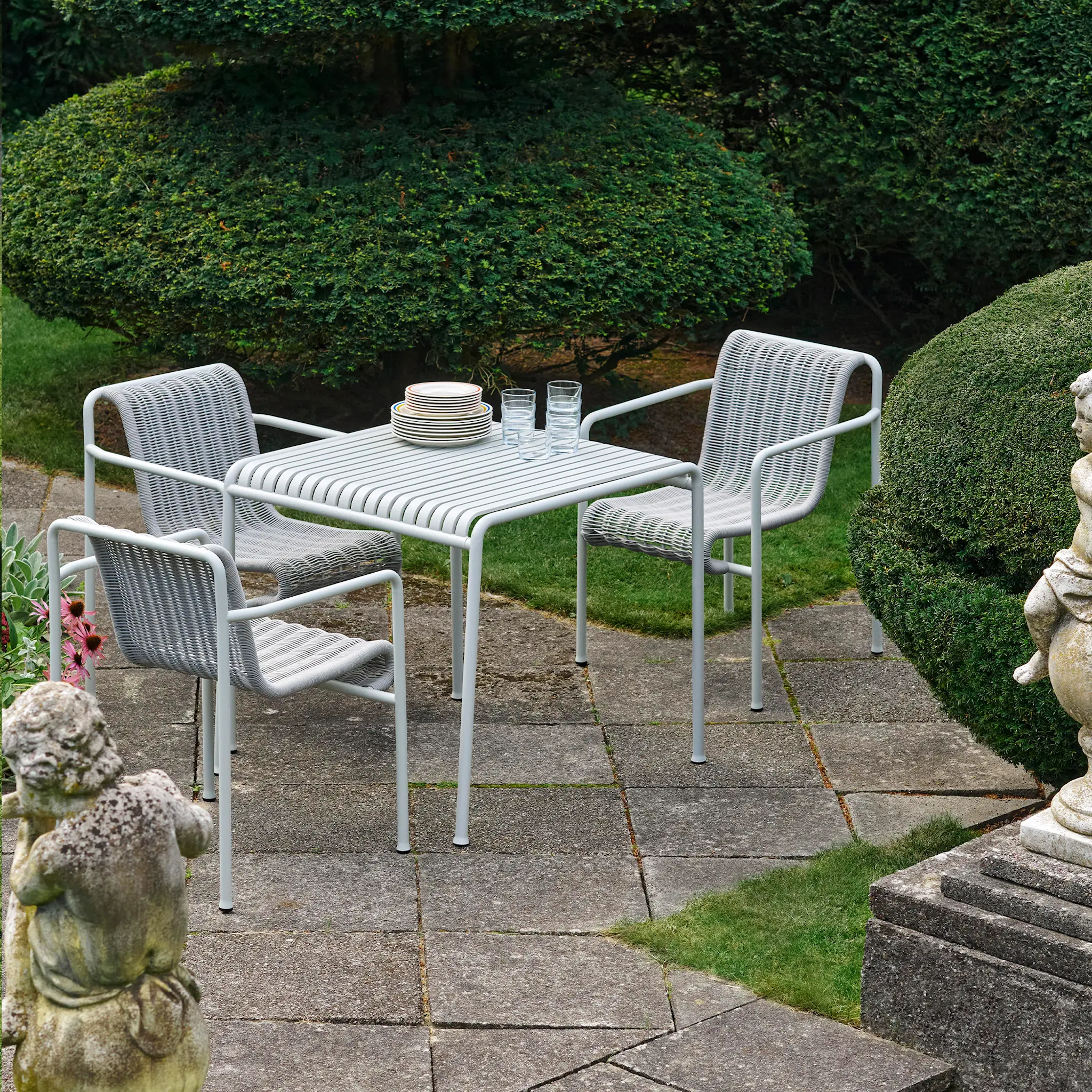Palissade cord spisegruppe med bord & 2 karmstoler