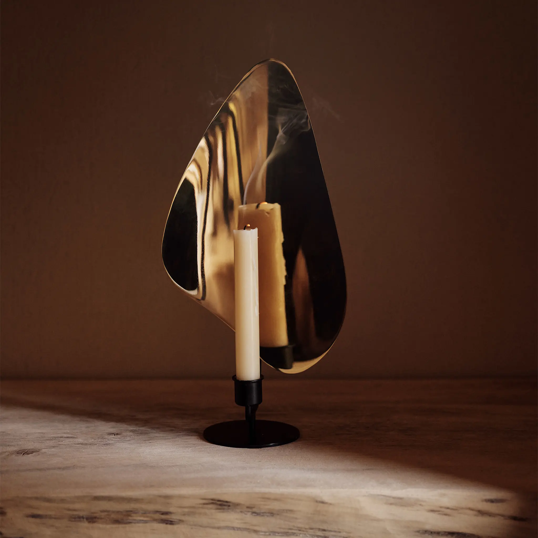 Flambeau CH, H34 ,Table, Black/Polished Brass